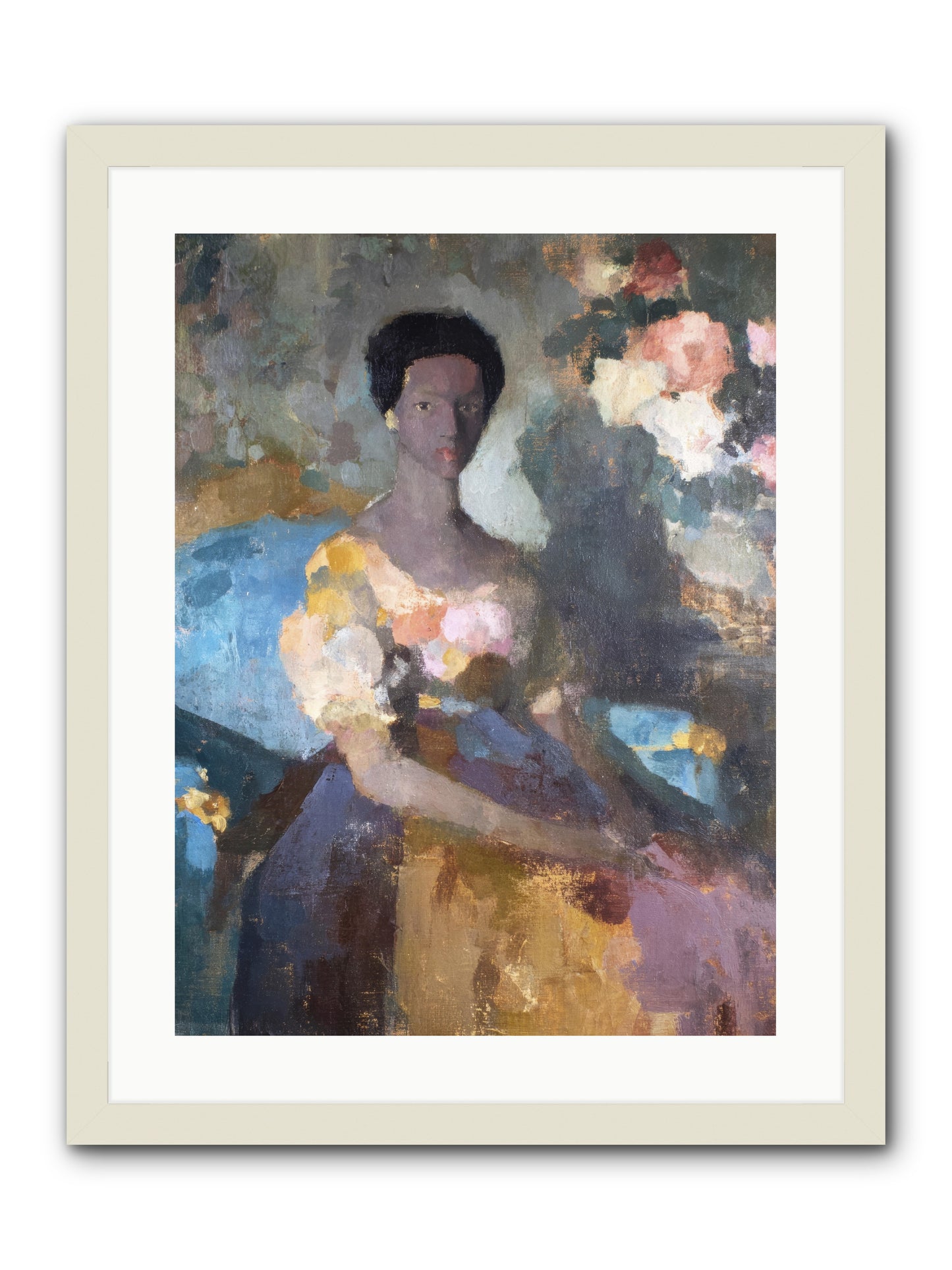 Garden Suite on Rue Amour -- Framed Print - White 18x24