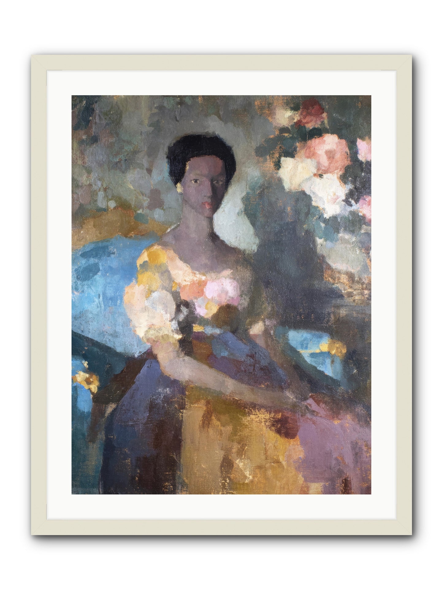 Garden Suite on Rue Amour -- Framed Print - White 24x32