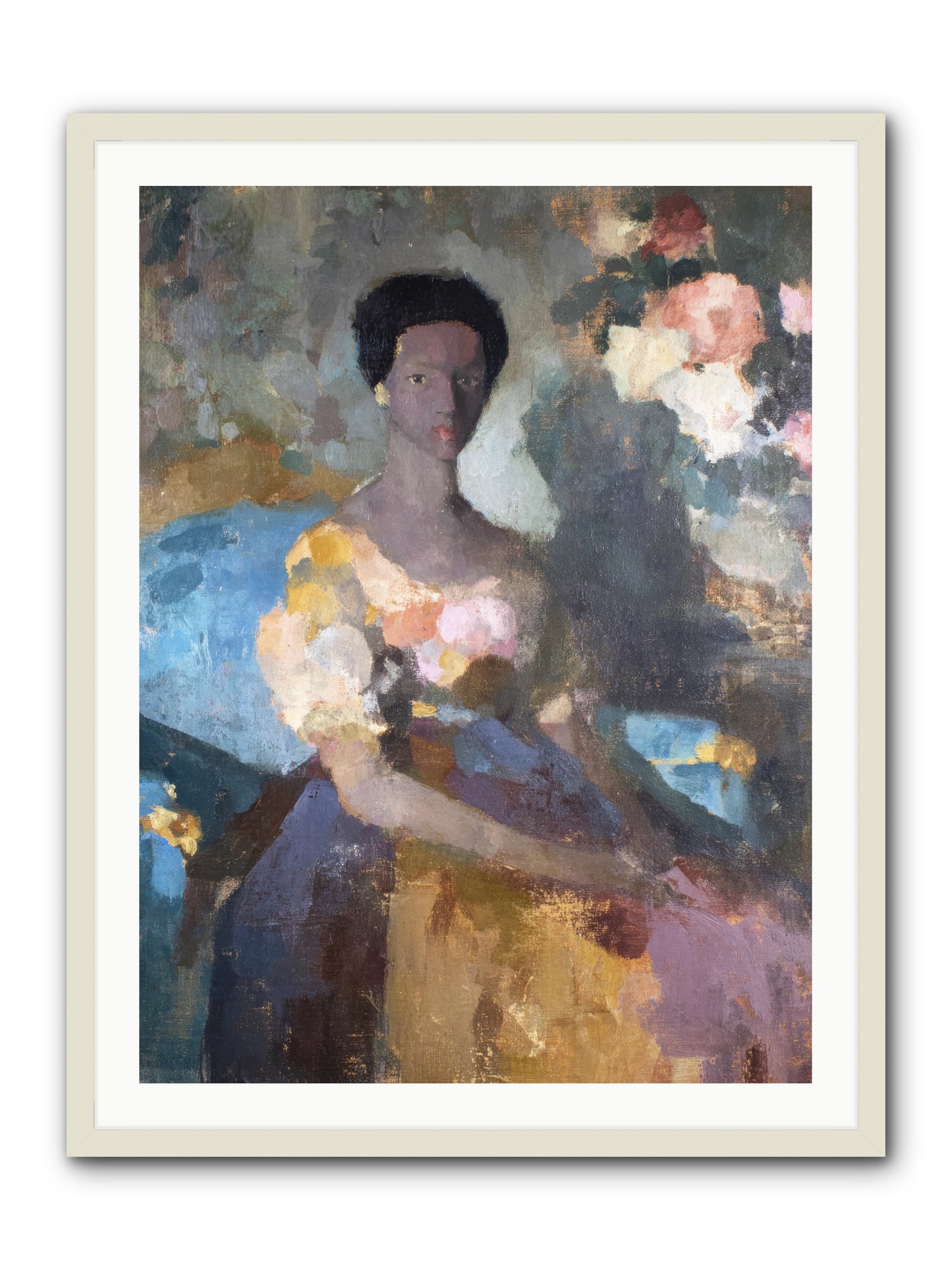 Garden Suite on Rue Amour -- Framed Print - White 30x40