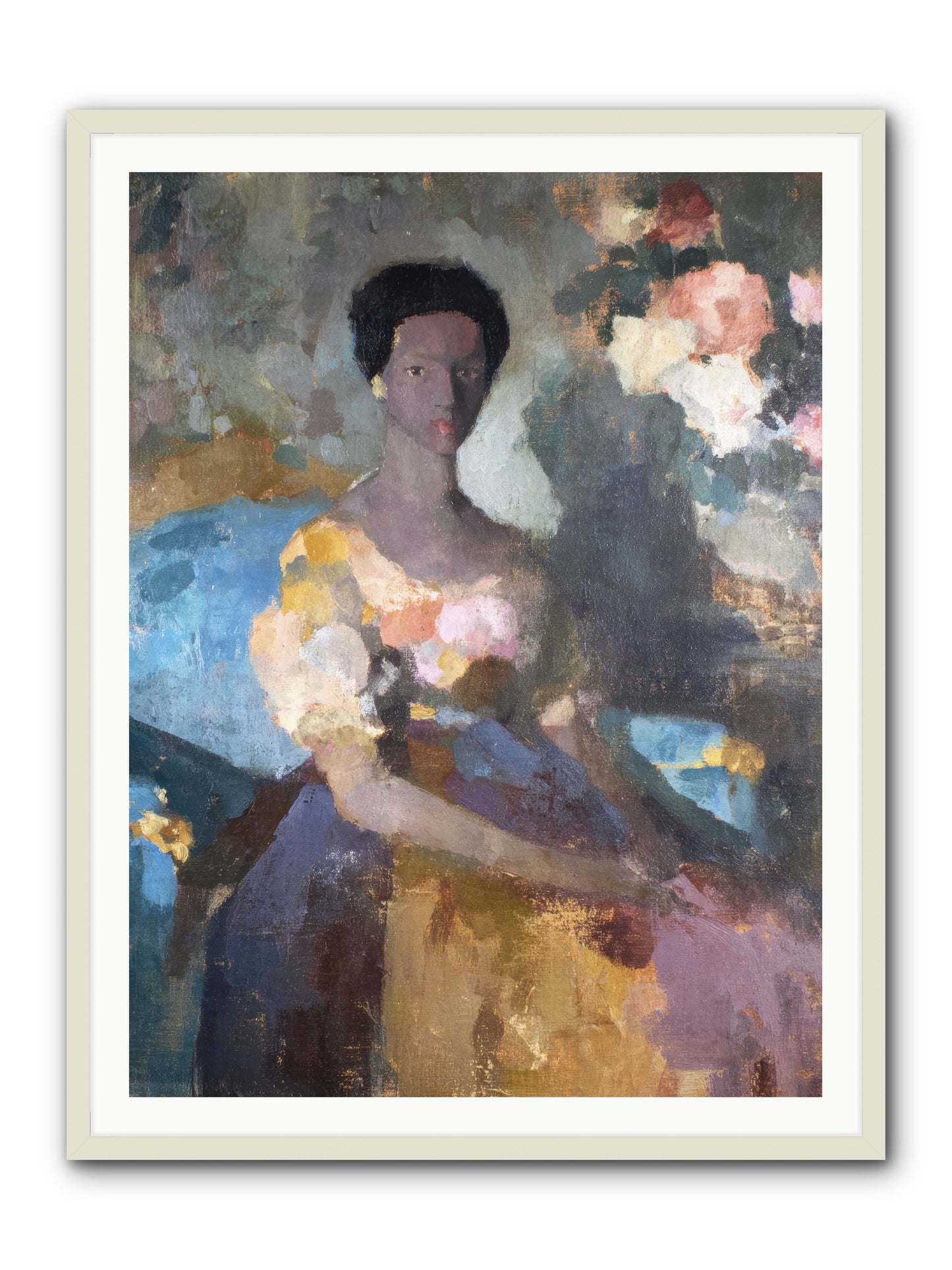 Garden Suite on Rue Amour -- Framed Print - White 36x48