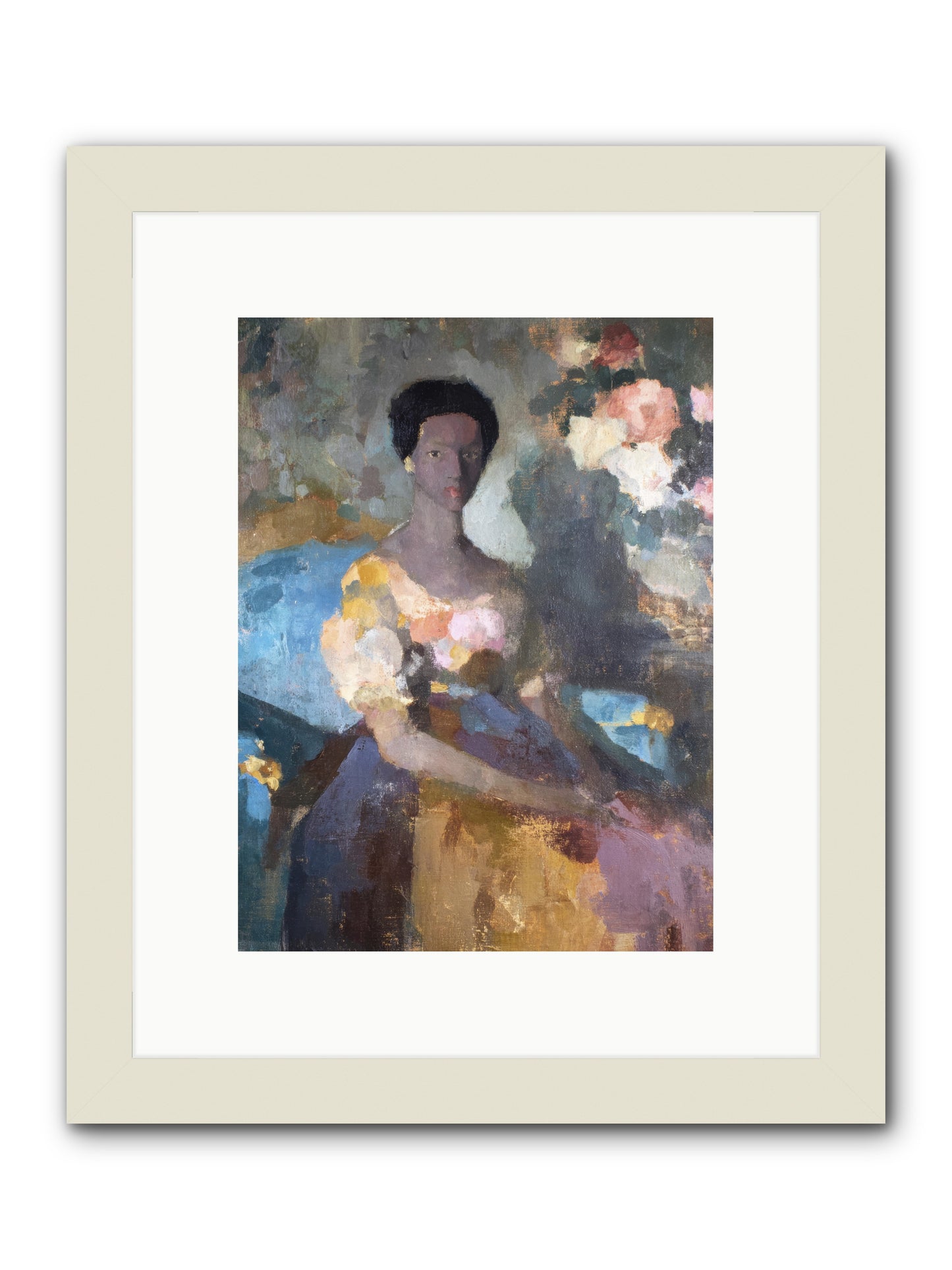 Garden Suite on Rue Amour -- Framed Print - White 9x12