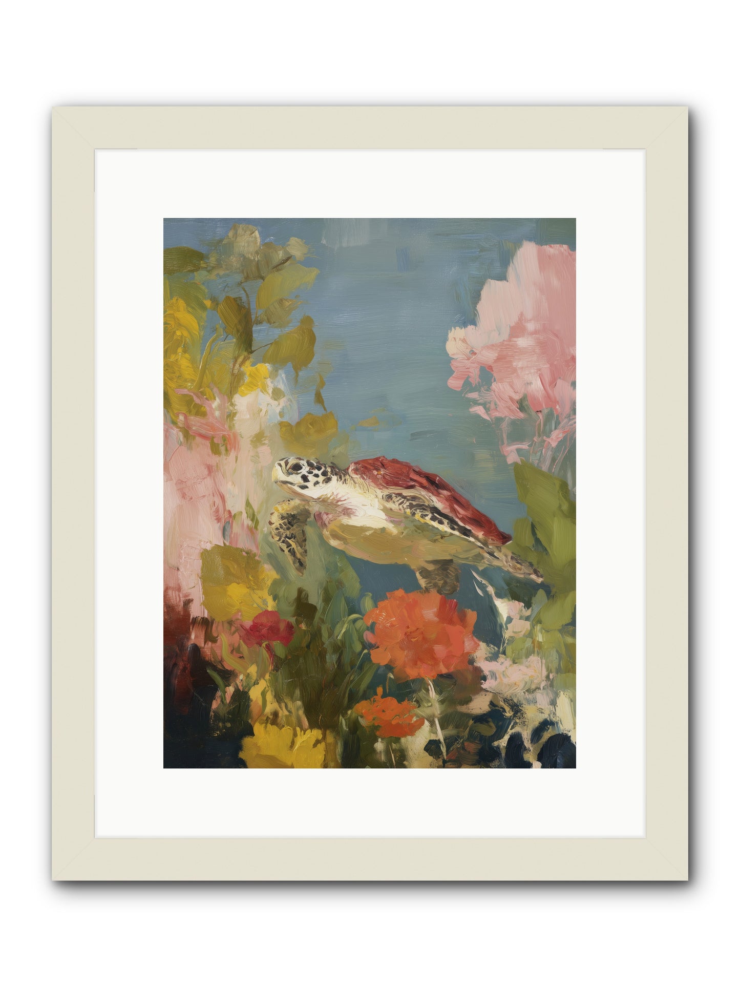 Garden of Light -- Framed Print - White 12x16