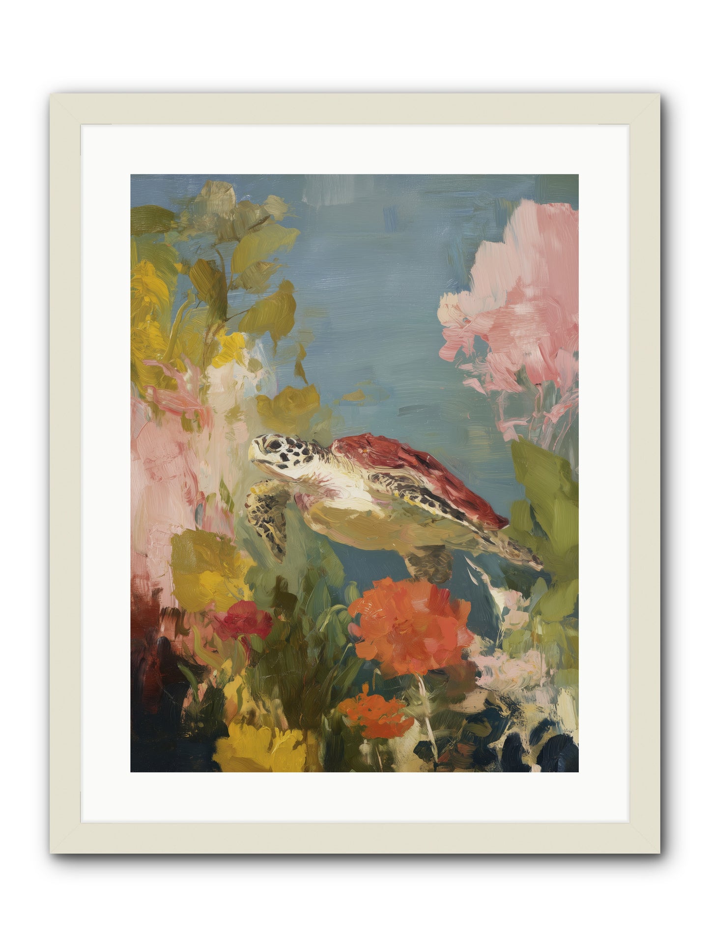 Garden of Light -- Framed Print - White 18x24