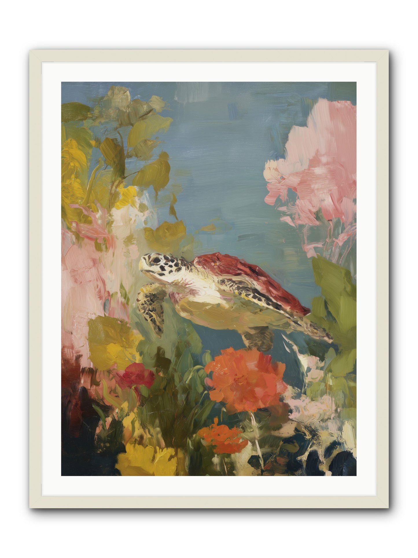 Garden of Light -- Framed Print - White 30x40