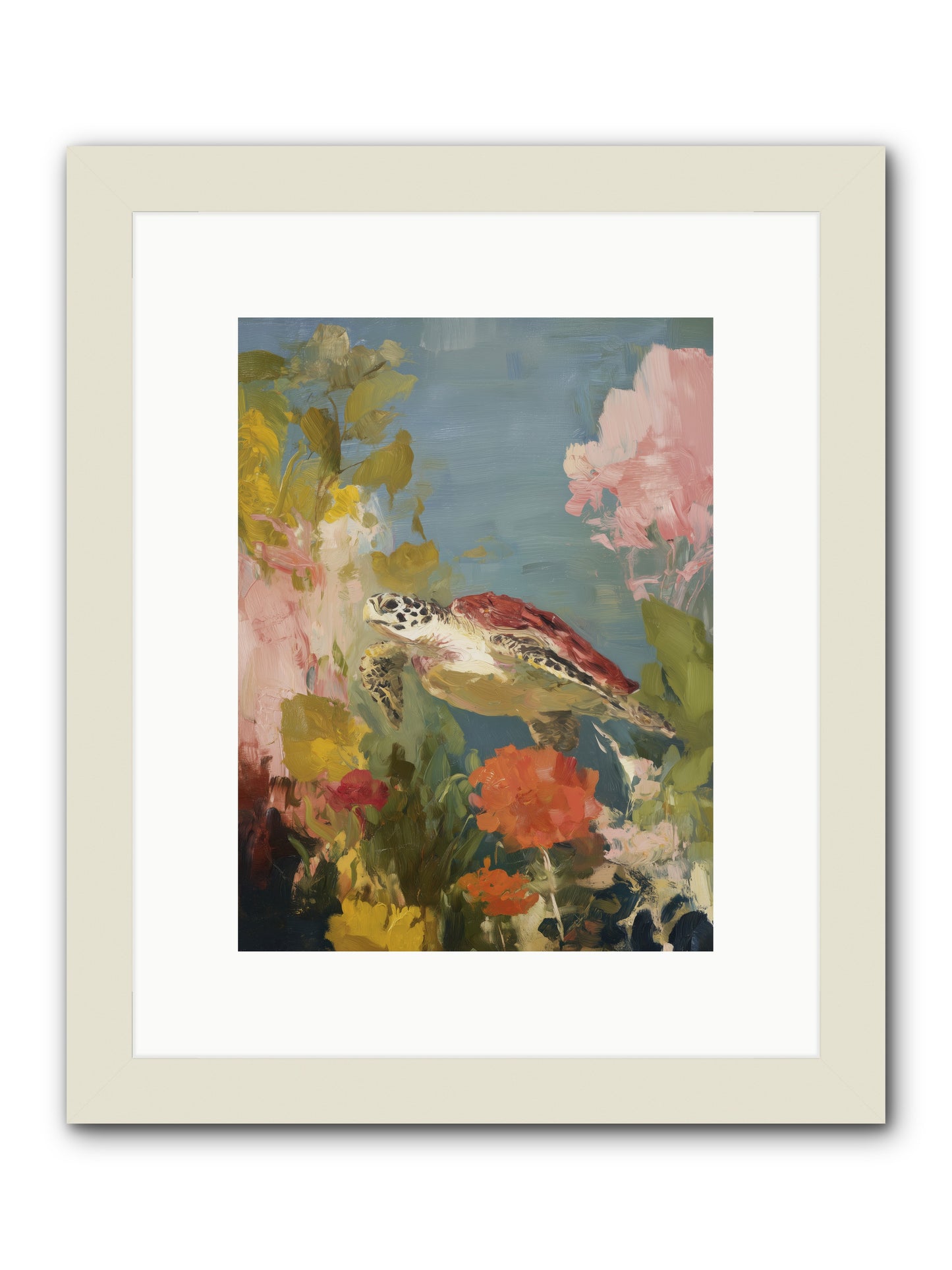 Garden of Light -- Framed Print - White 9x12