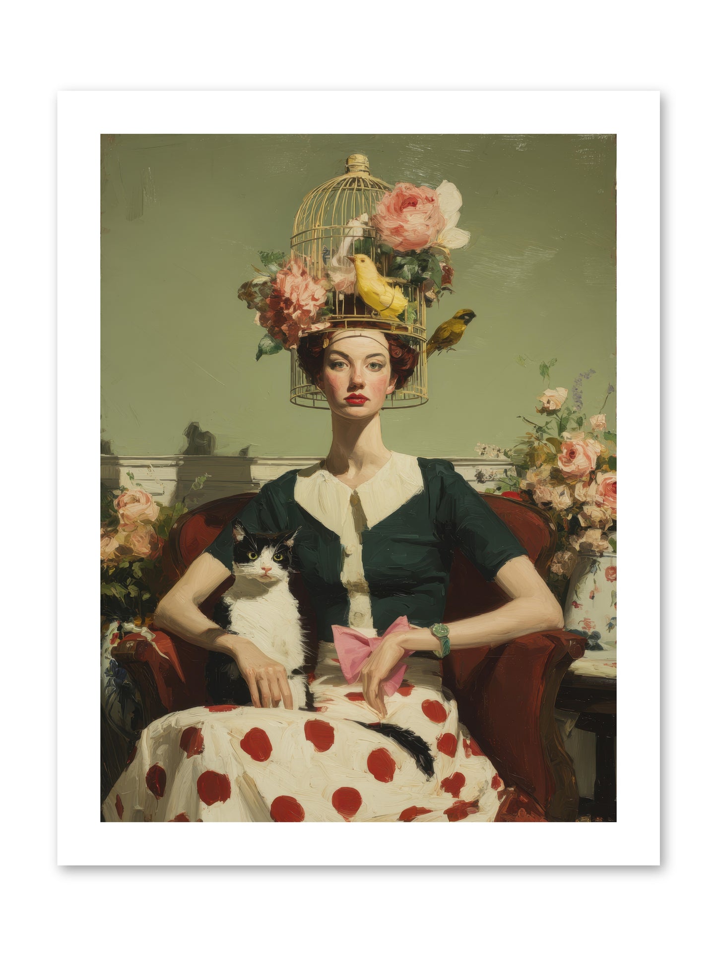 Gardenia & the Telephone Line -- Paper Print 12x16