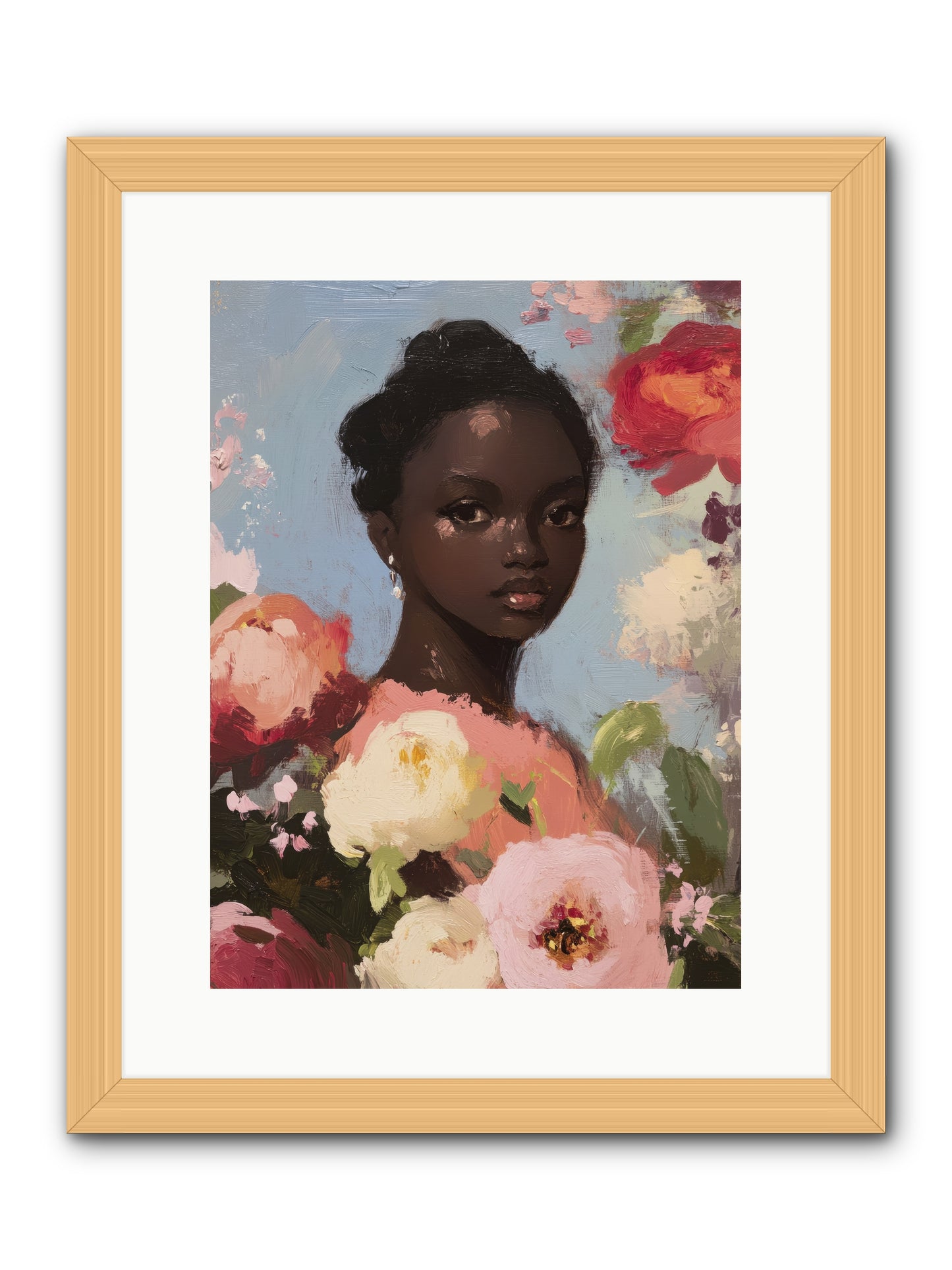 Gardenia’s Secret Keep-REZ -- Framed Print - Natural 12x16