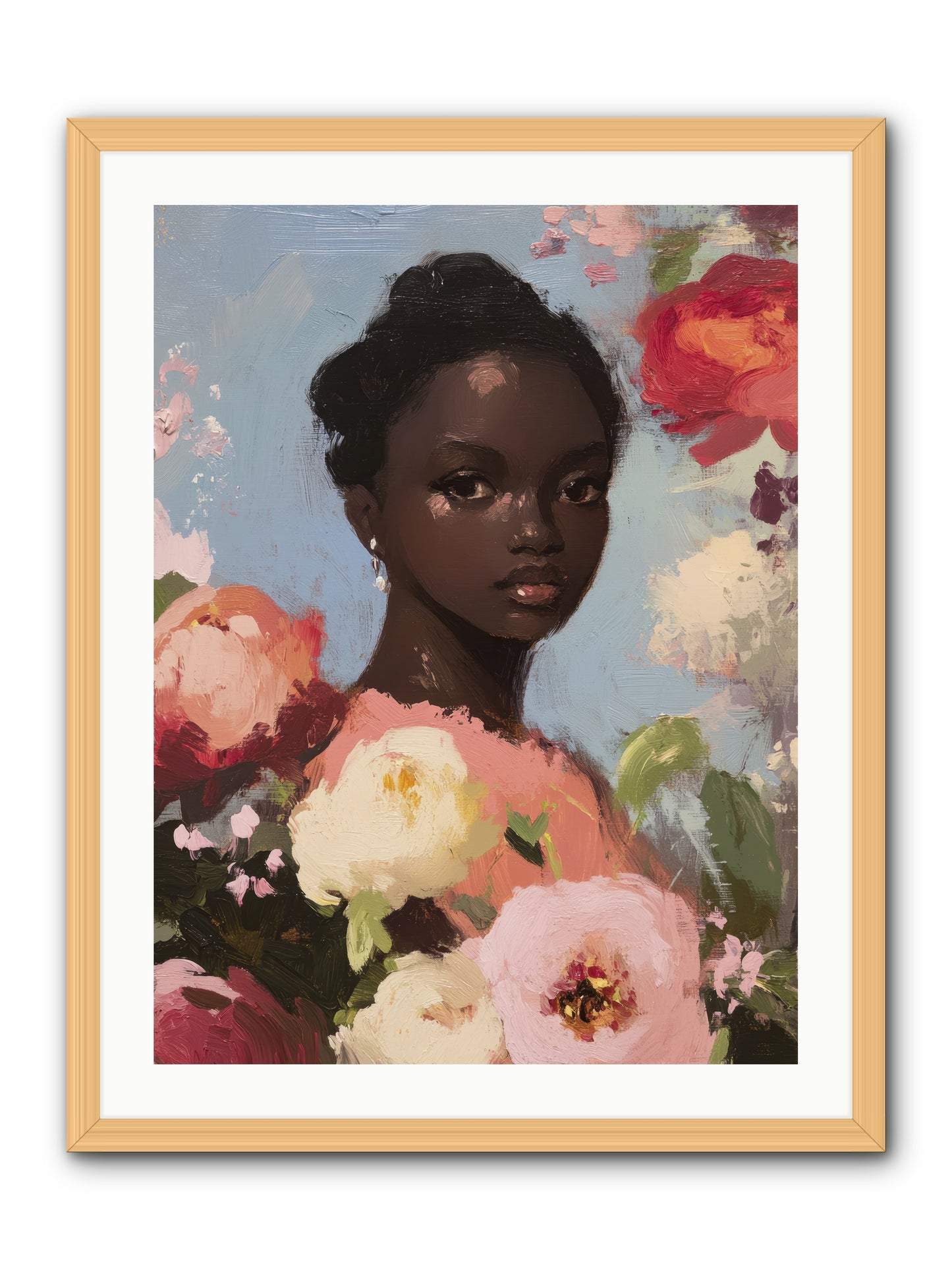 Gardenia’s Secret Keep-REZ -- Framed Print - Natural 24x32