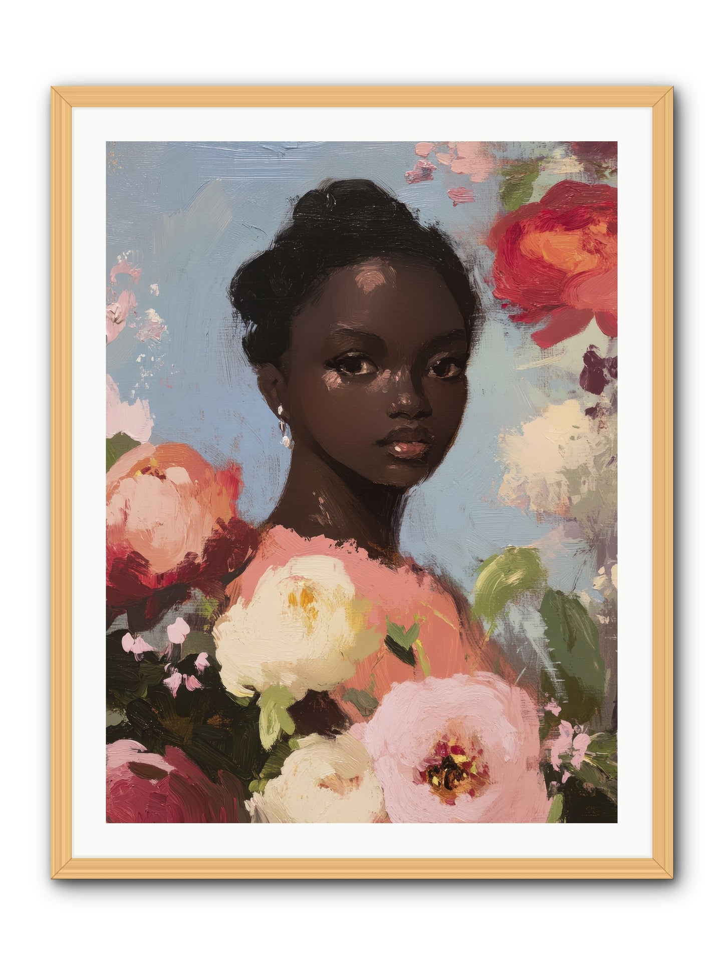 Gardenia’s Secret Keep-REZ -- Framed Print - Natural 30x40