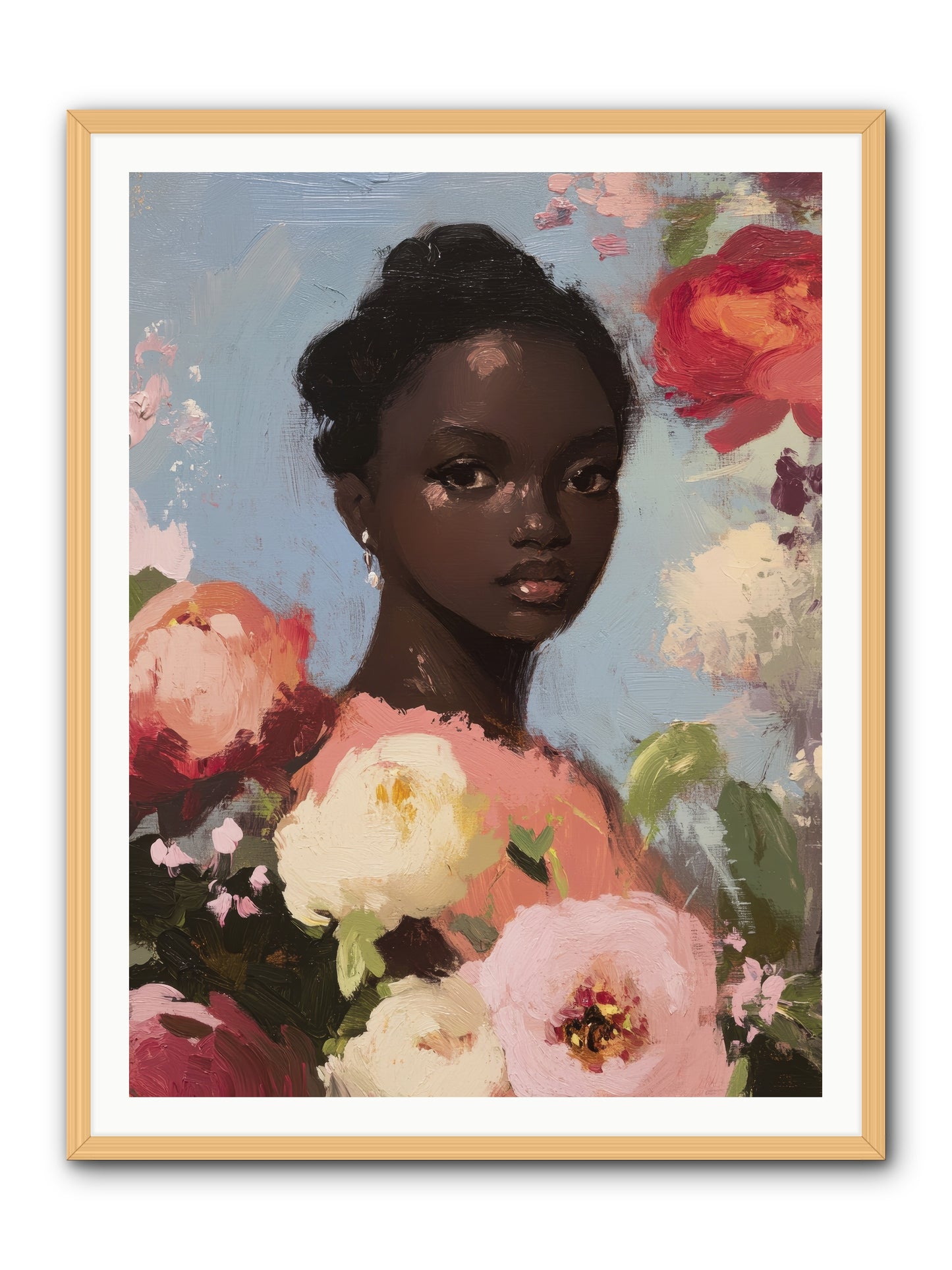 Gardenia’s Secret Keep-REZ -- Framed Print - Natural 36x48