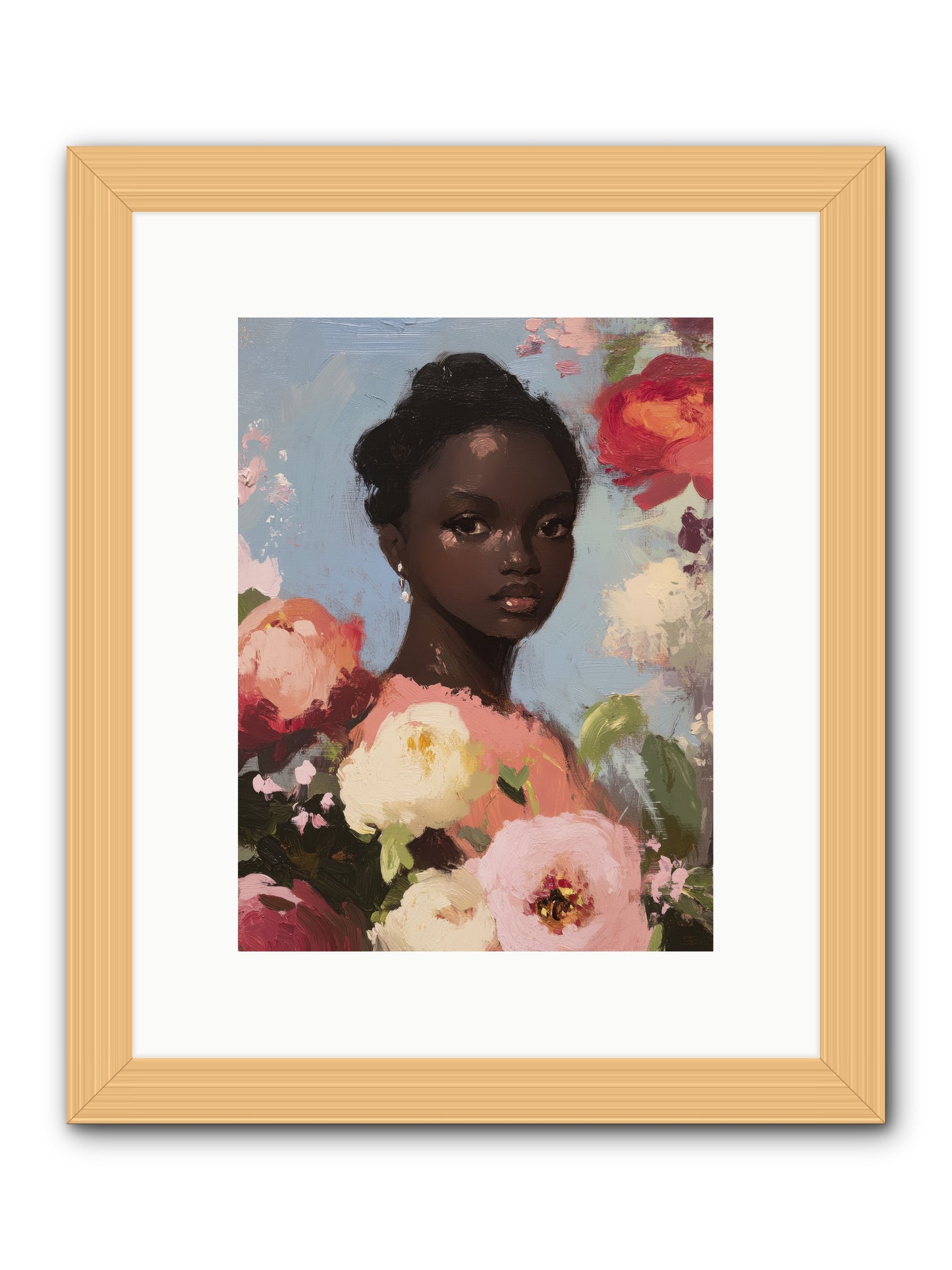Gardenia’s Secret Keep-REZ -- Framed Print - Natural 9x12