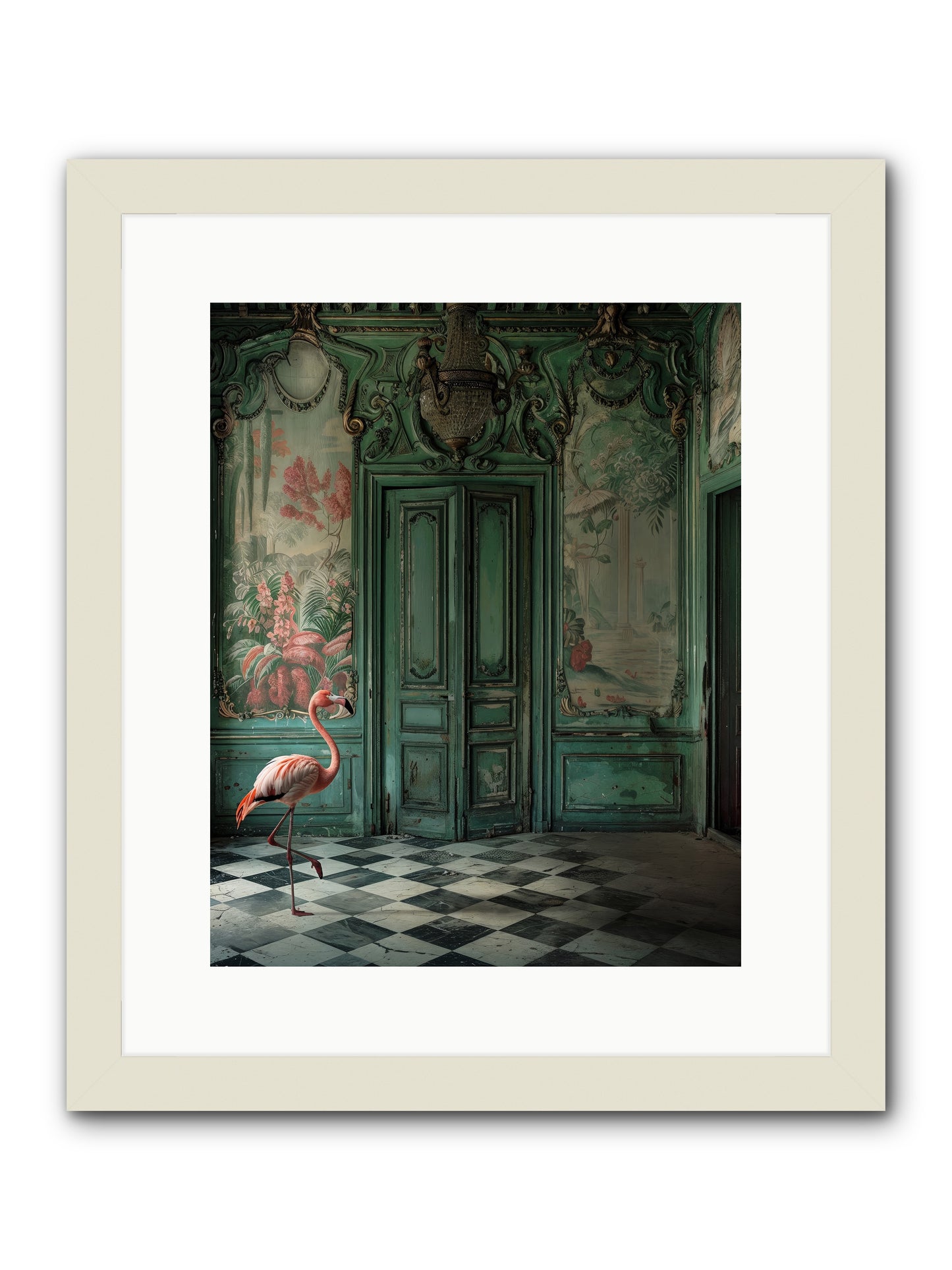 Gatekeeper Of Verdant Wetlands -- Framed Print - White 12x15