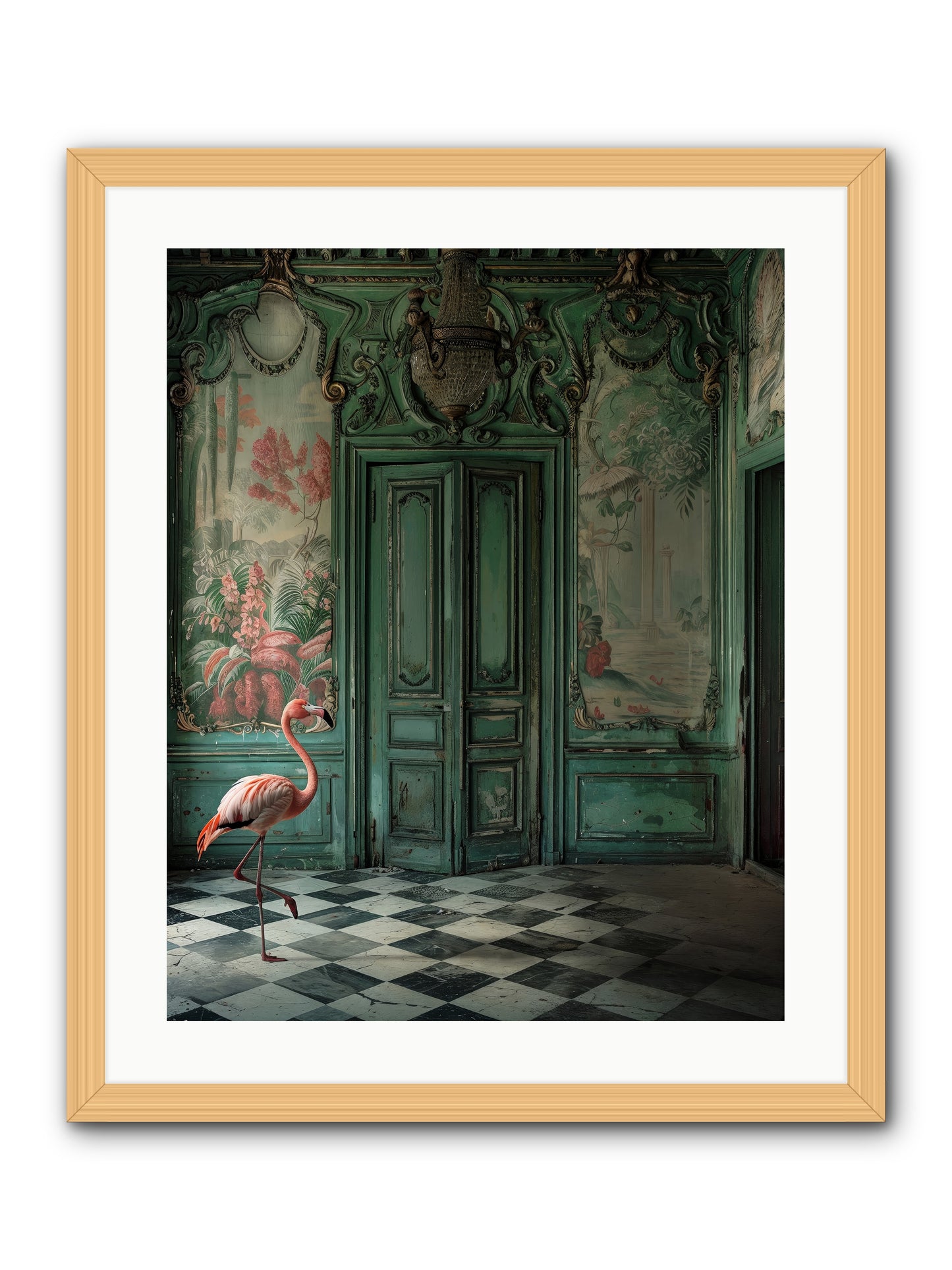 Gatekeeper Of Verdant Wetlands -- Framed Print - Natural 20x25