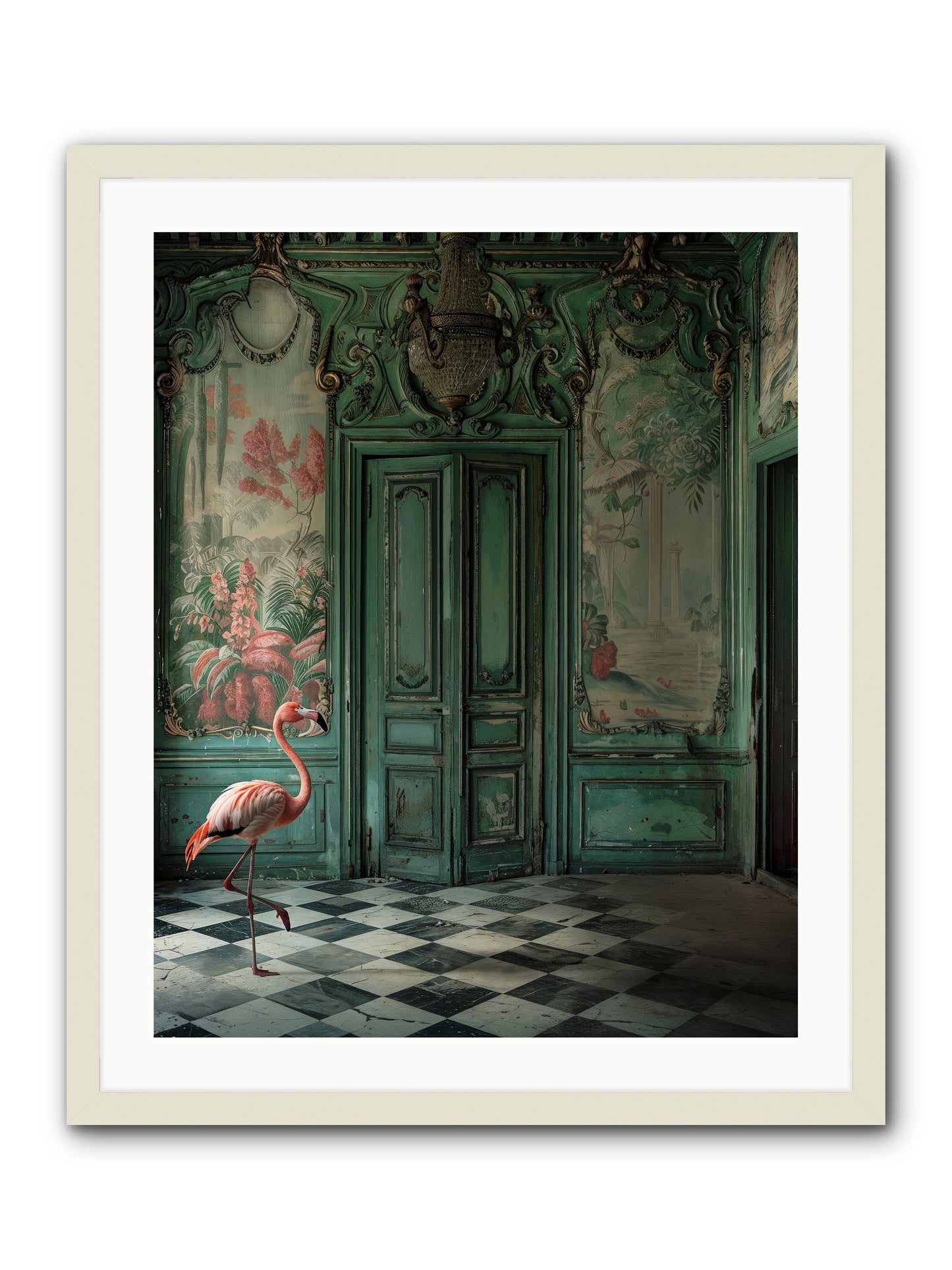 Gatekeeper Of Verdant Wetlands -- Framed Print - White 24x30
