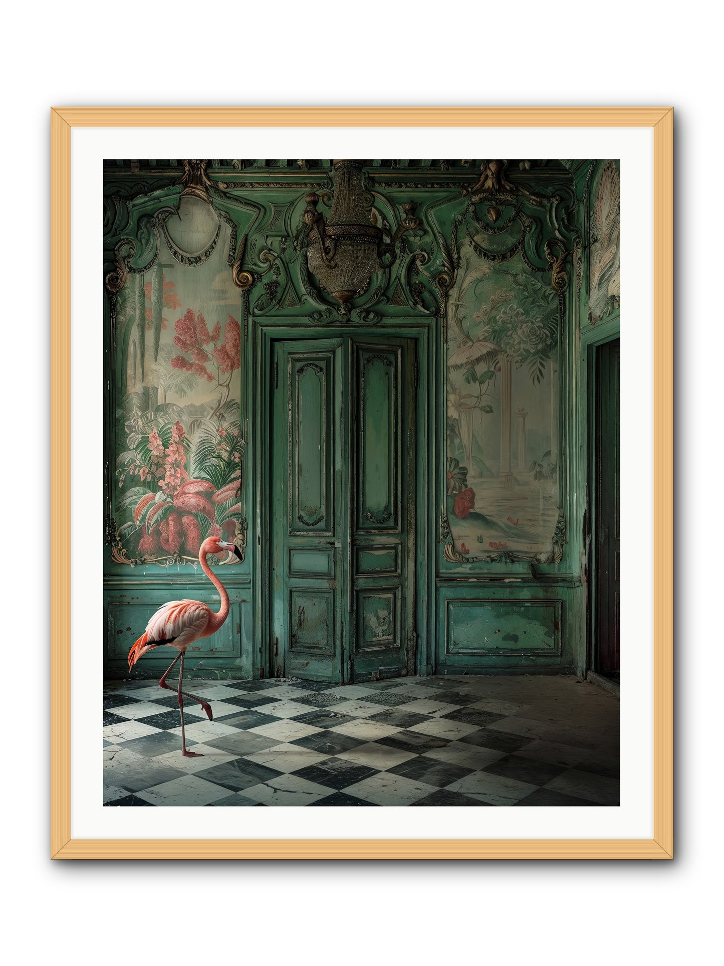 Gatekeeper Of Verdant Wetlands -- Framed Print - Natural 32x40