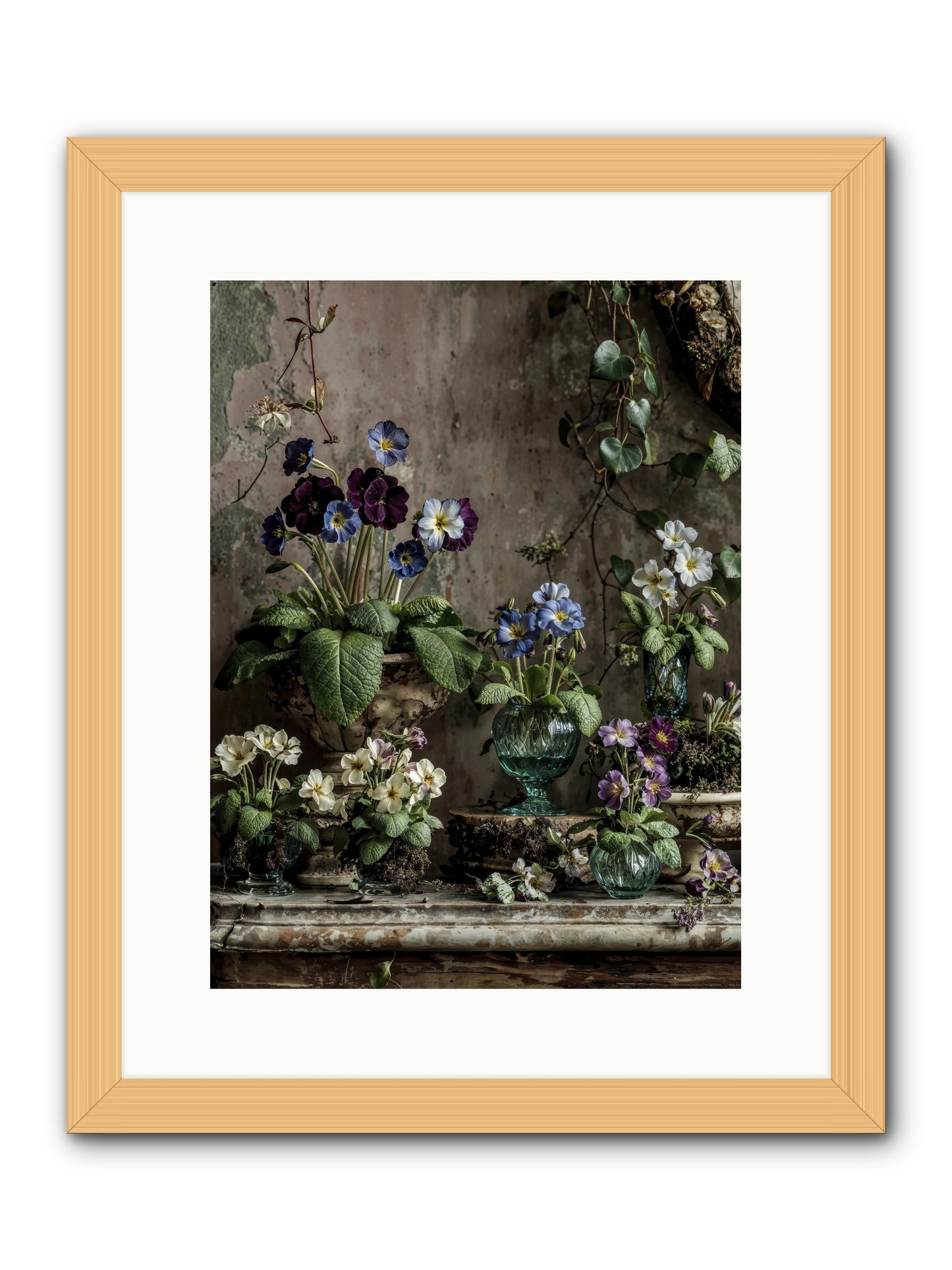 Gathered -- Framed Print - Natural 12x16
