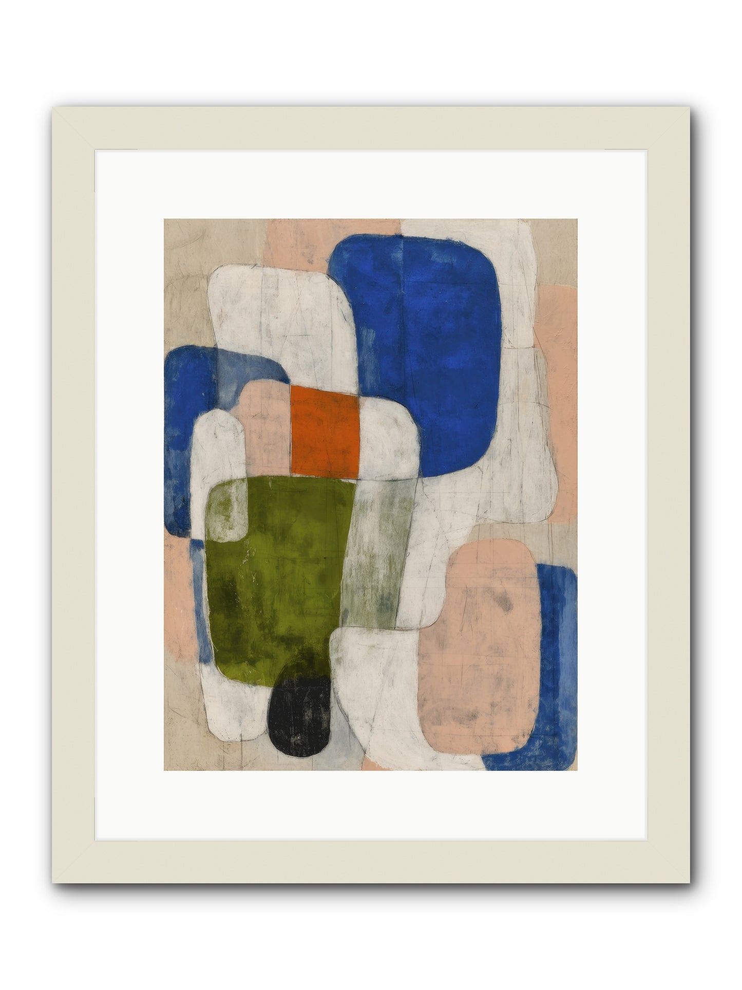 Gathered -- Framed Print - White 12x16