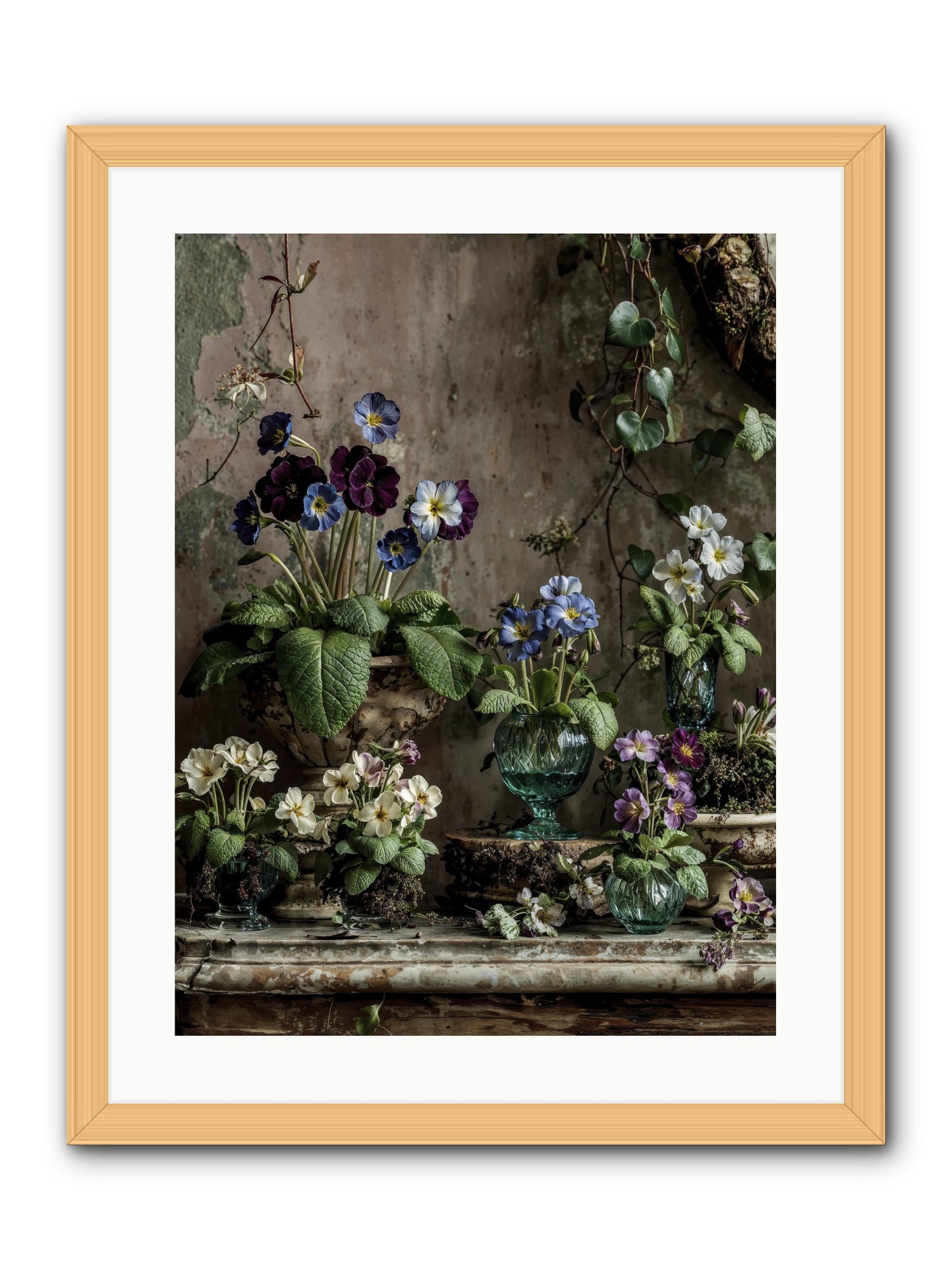 Gathered -- Framed Print - Natural 18x24