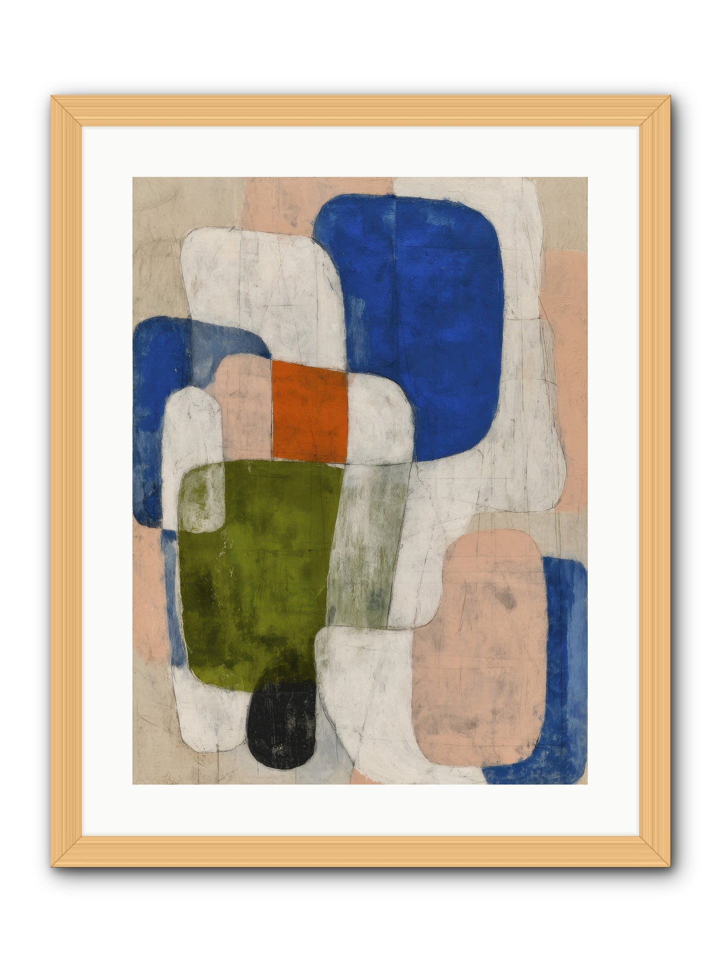 Gathered -- Framed Print - Natural 18x24
