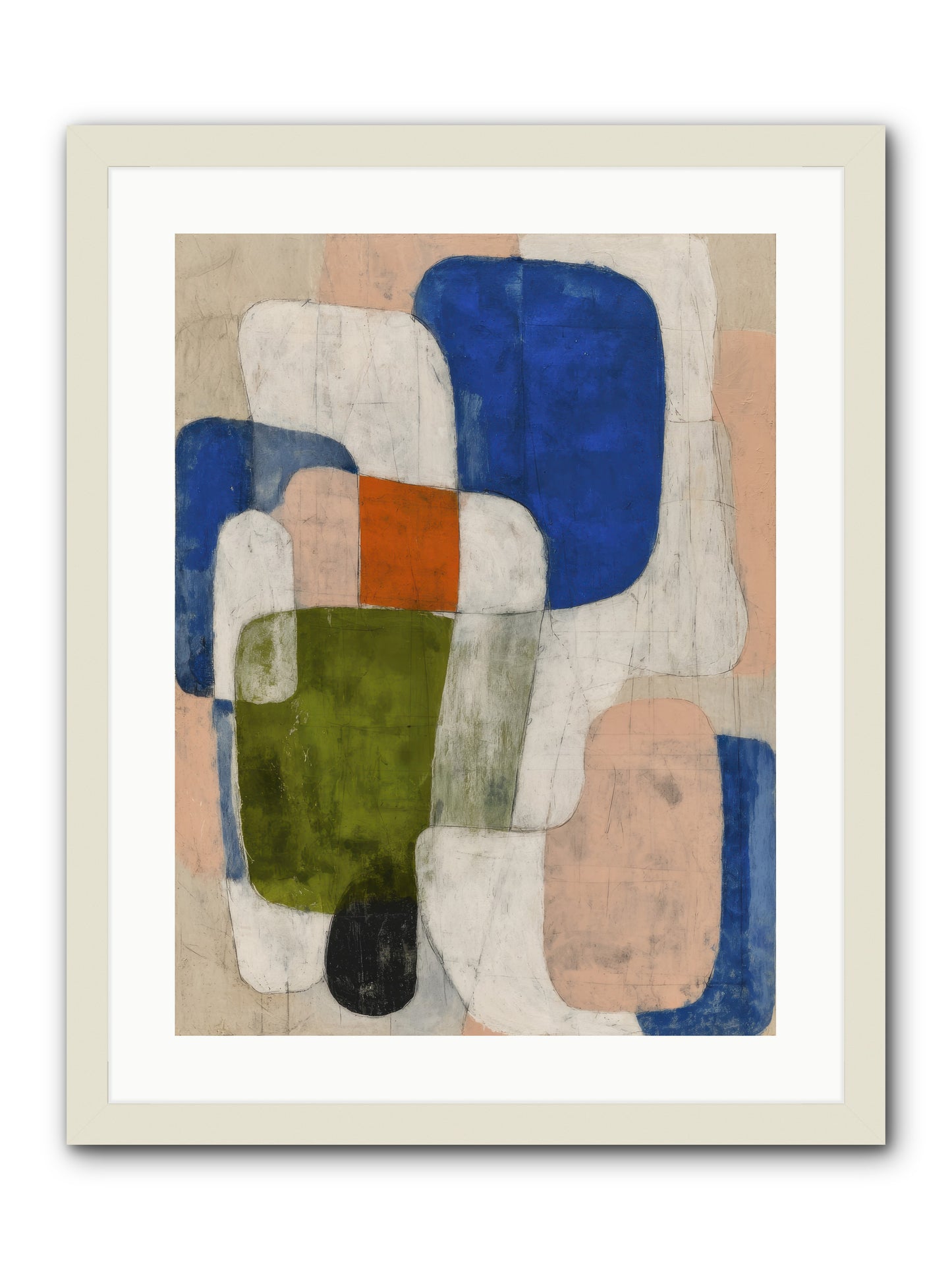 Gathered -- Framed Print - White 18x24