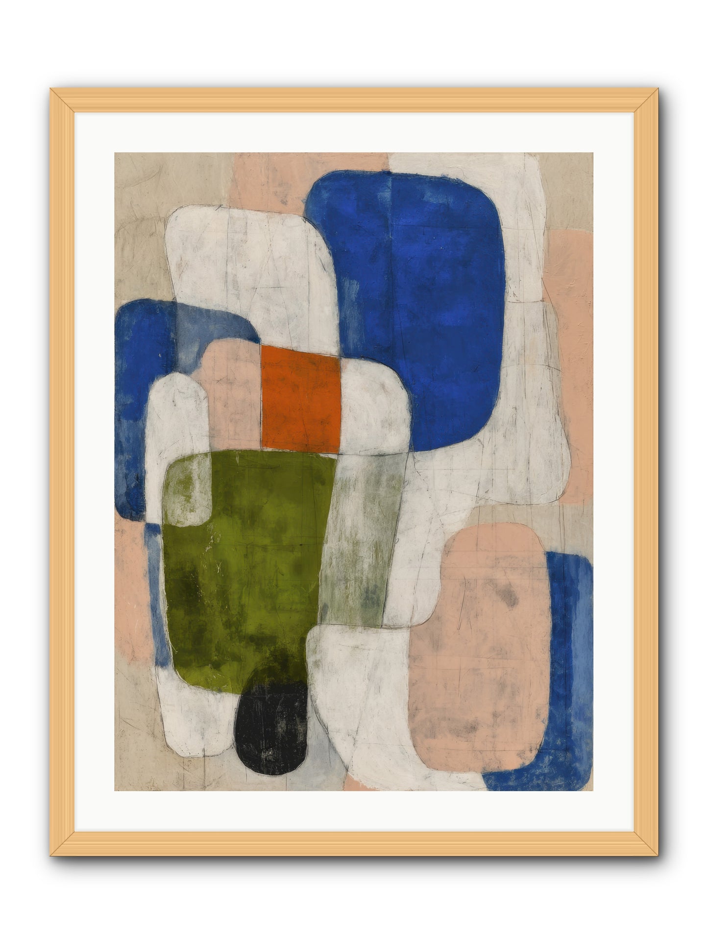 Gathered -- Framed Print - Natural 24x32