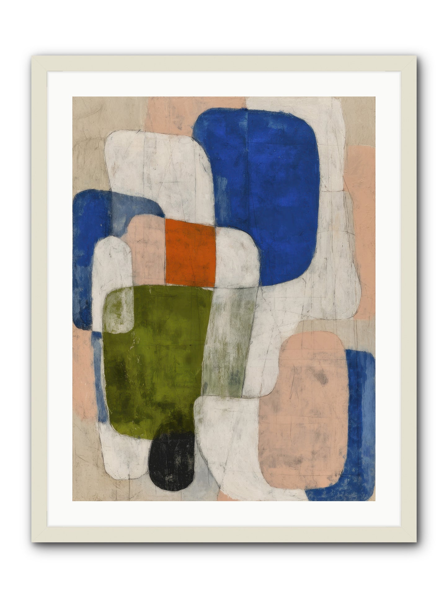 Gathered -- Framed Print - White 24x32