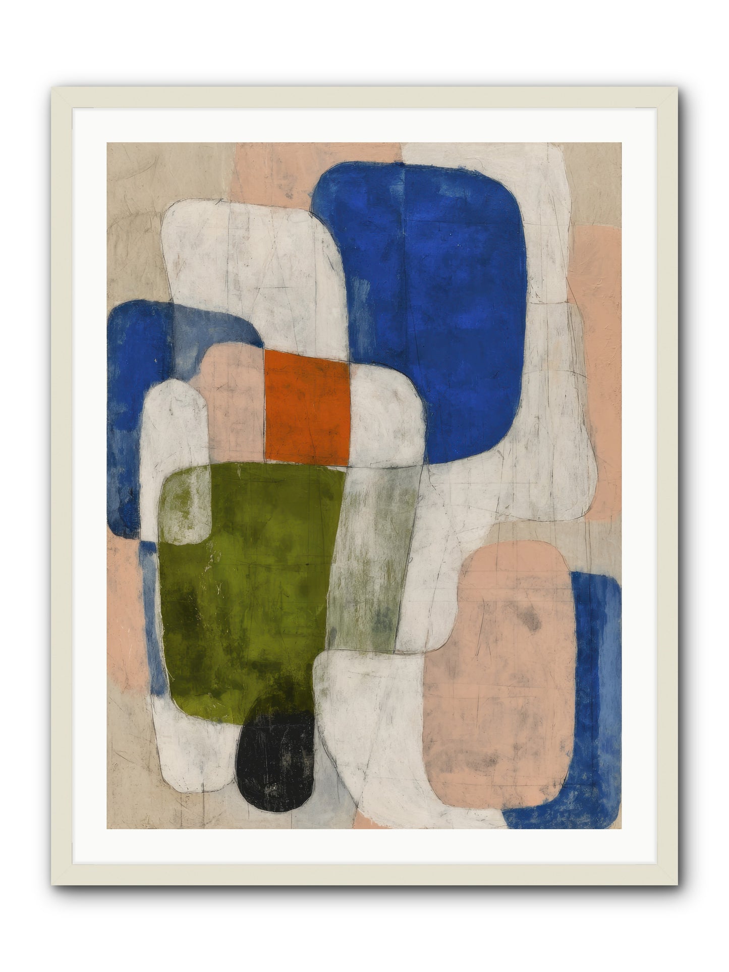 Gathered -- Framed Print - White 30x40