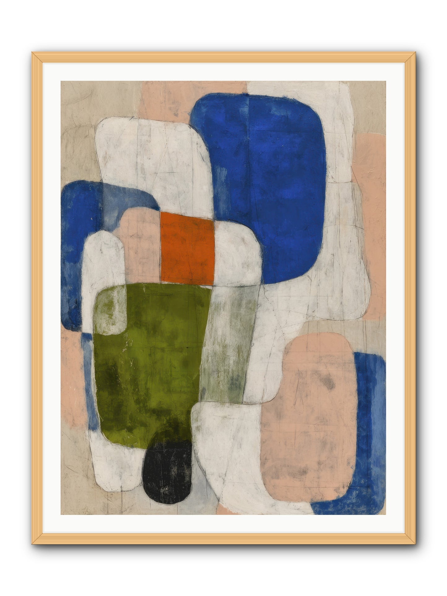 Gathered -- Framed Print - Natural 36x48