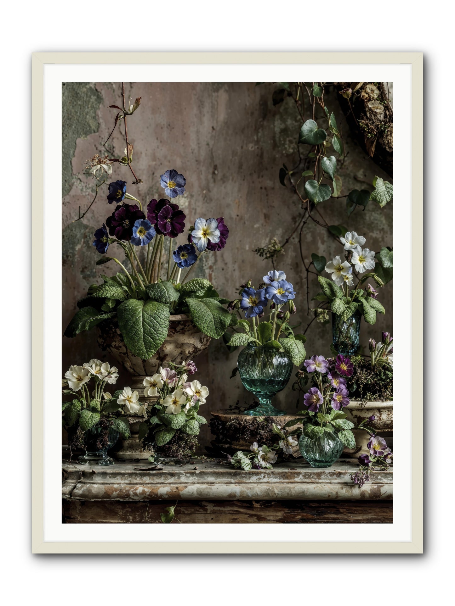 Gathered -- Framed Print - White 36x48