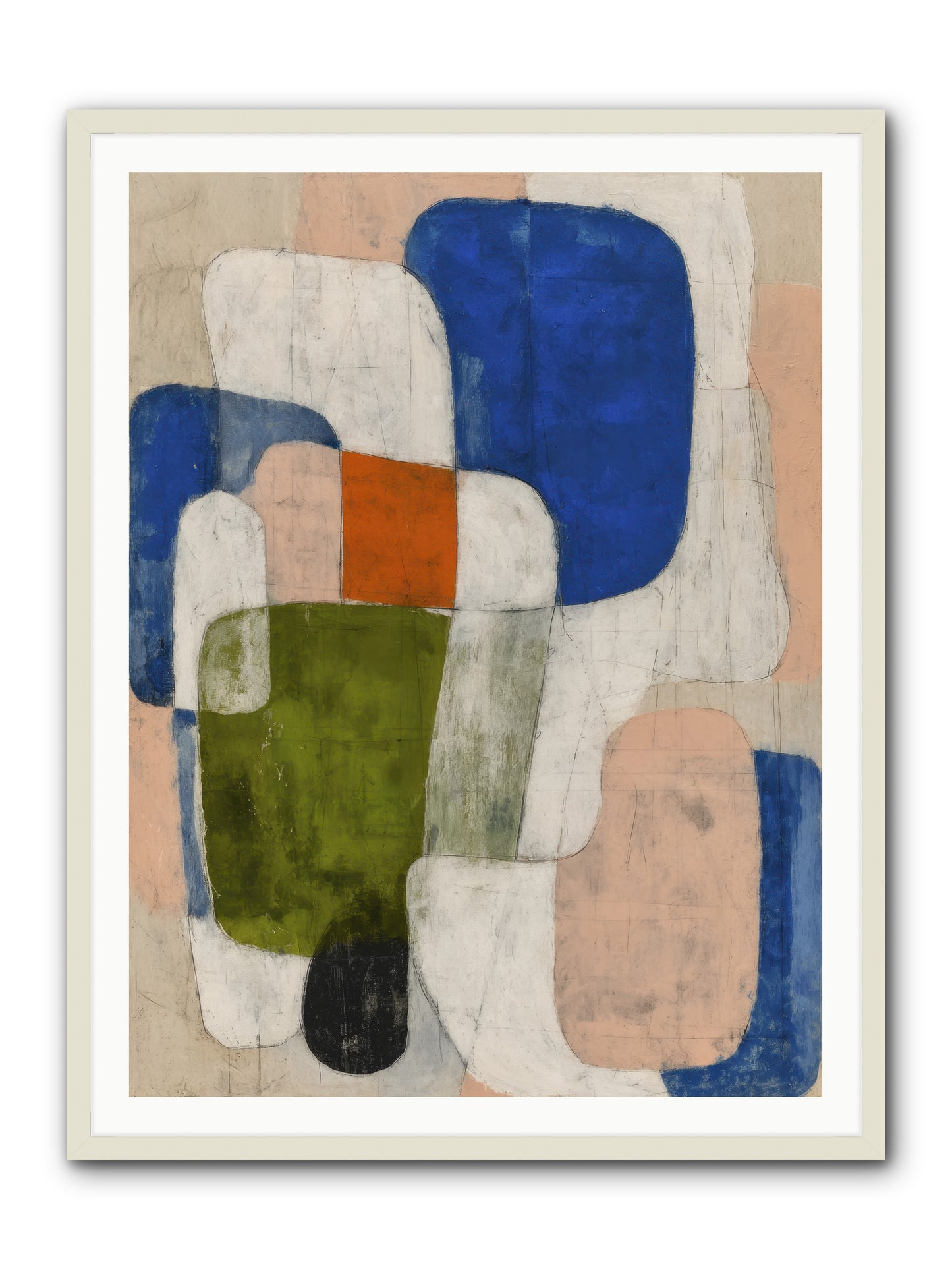 Gathered -- Framed Print - White 36x48