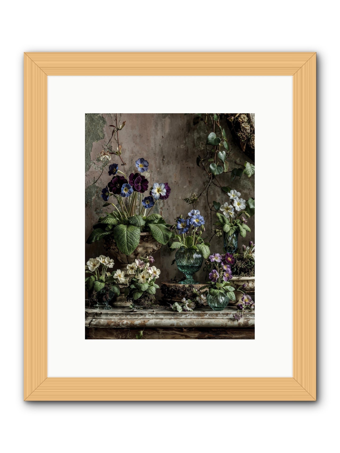 Gathered -- Framed Print - Natural 9x12