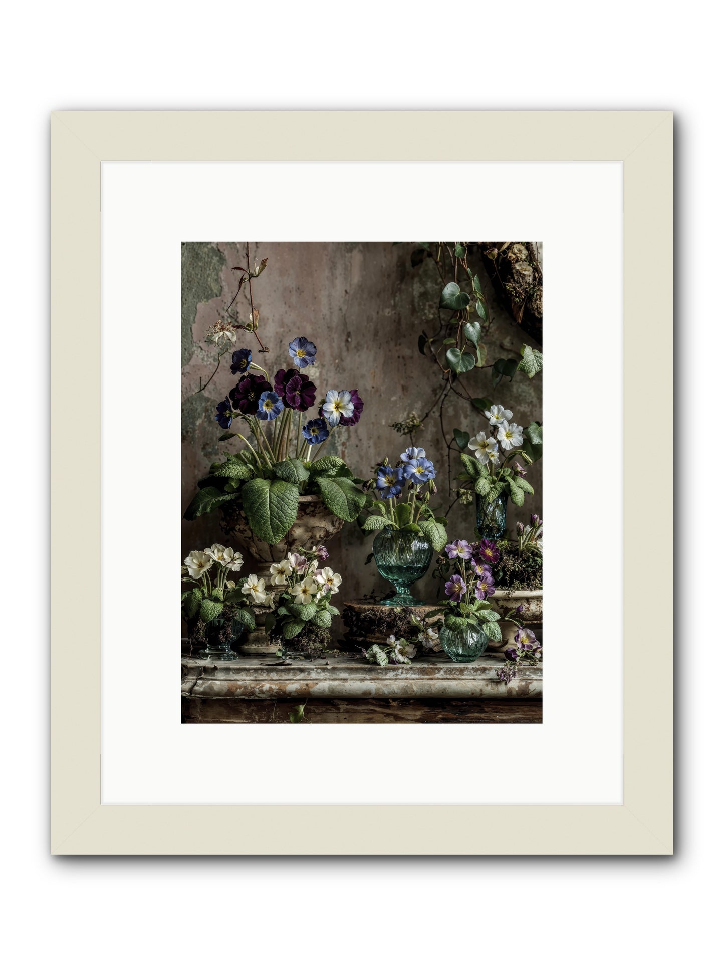 Gathered -- Framed Print - White 9x12