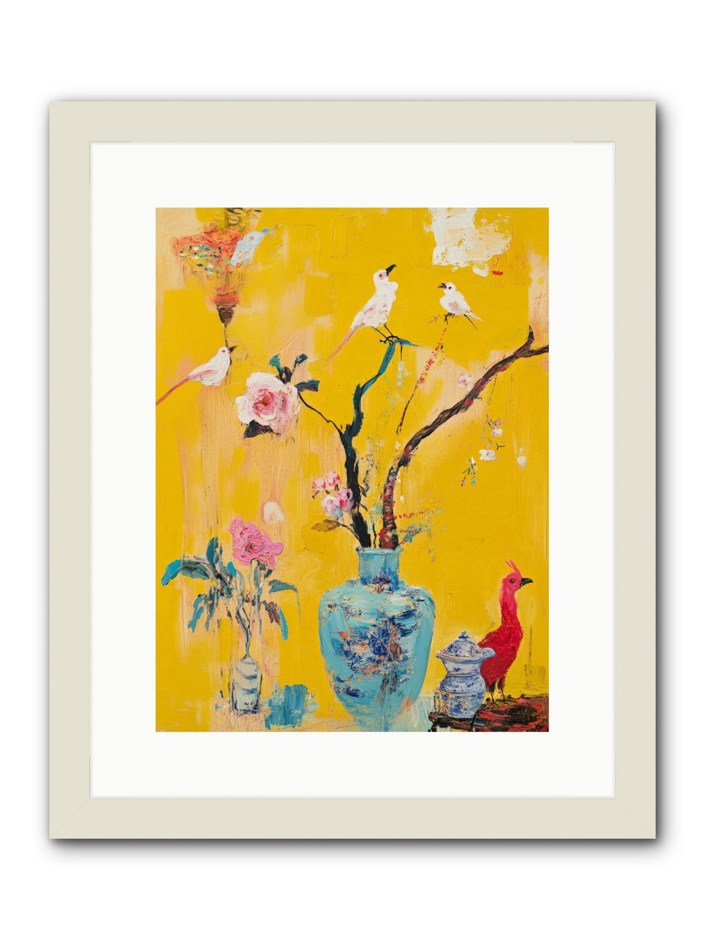 Gathered Wonder -- Framed Print - White 12x16