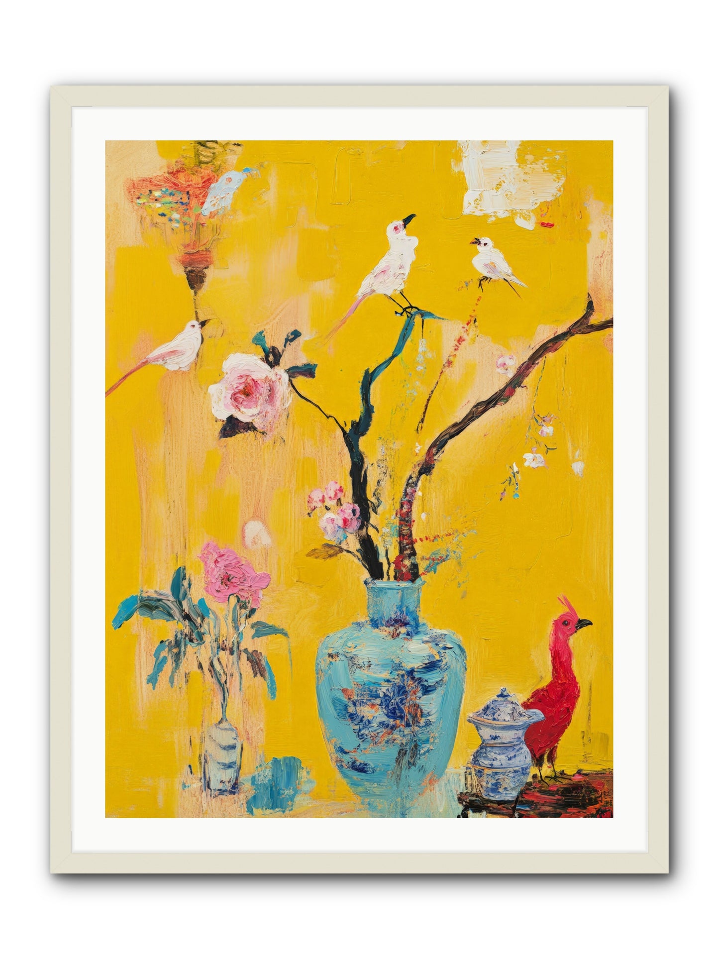 Gathered Wonder -- Framed Print - White 30x40