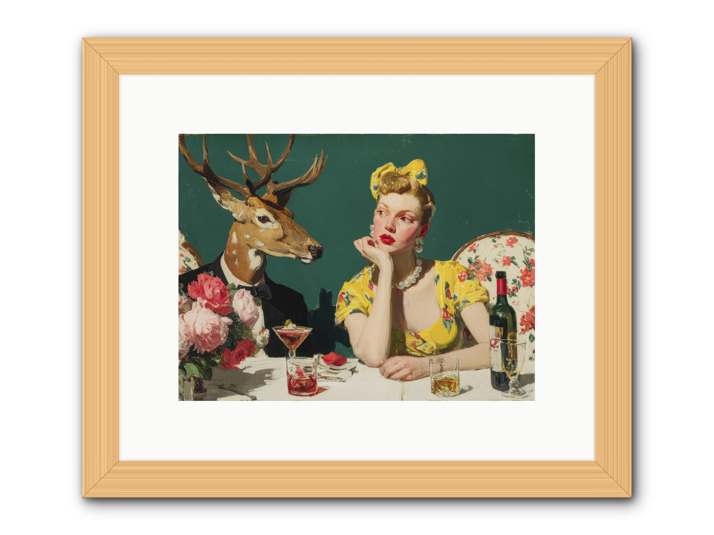 Gathering of Gentle Souls -- Framed Print - Natural 12x9