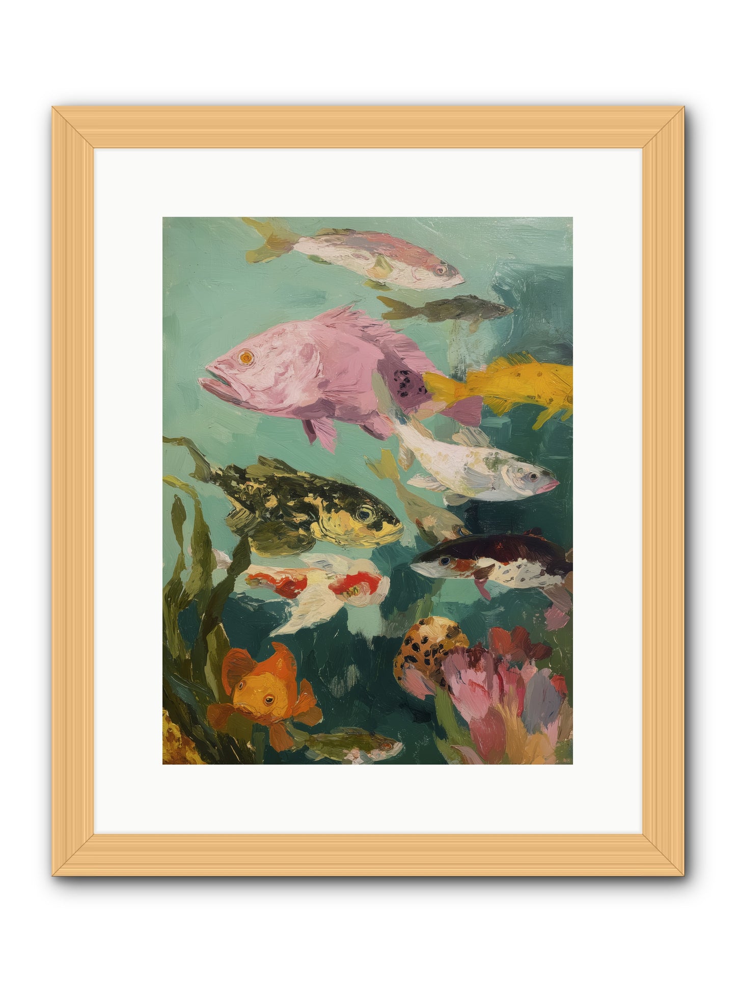 Gemstone Ballet -- Framed Print - Natural 12x16