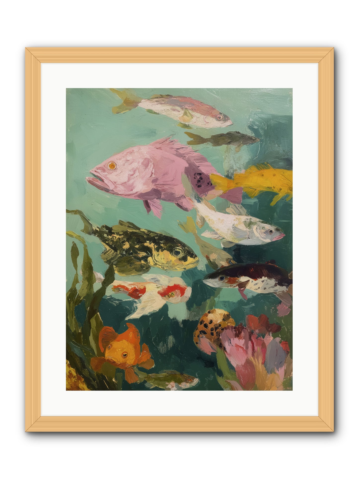 Gemstone Ballet -- Framed Print - Natural 18x24