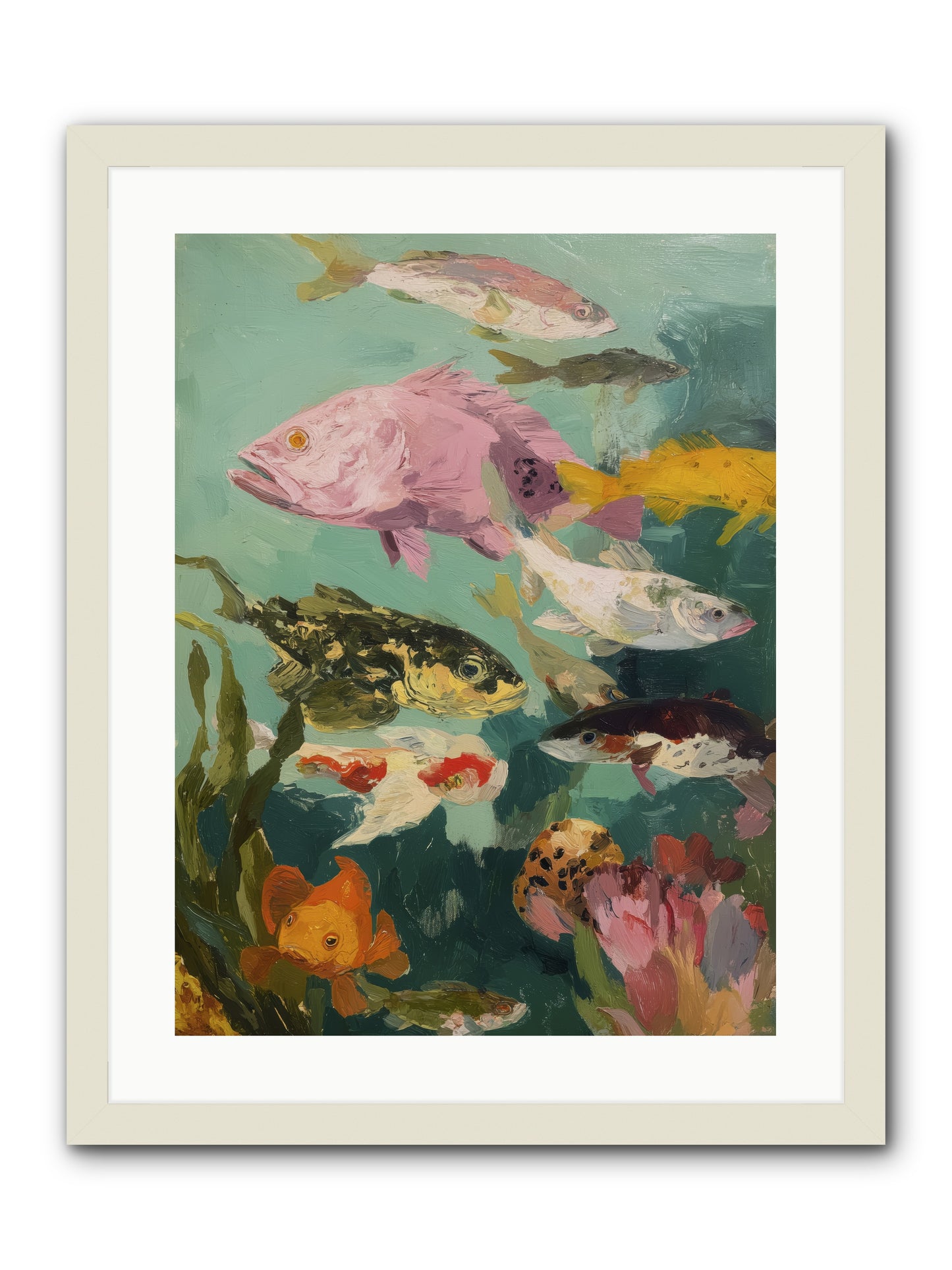 Gemstone Ballet -- Framed Print - White 18x24