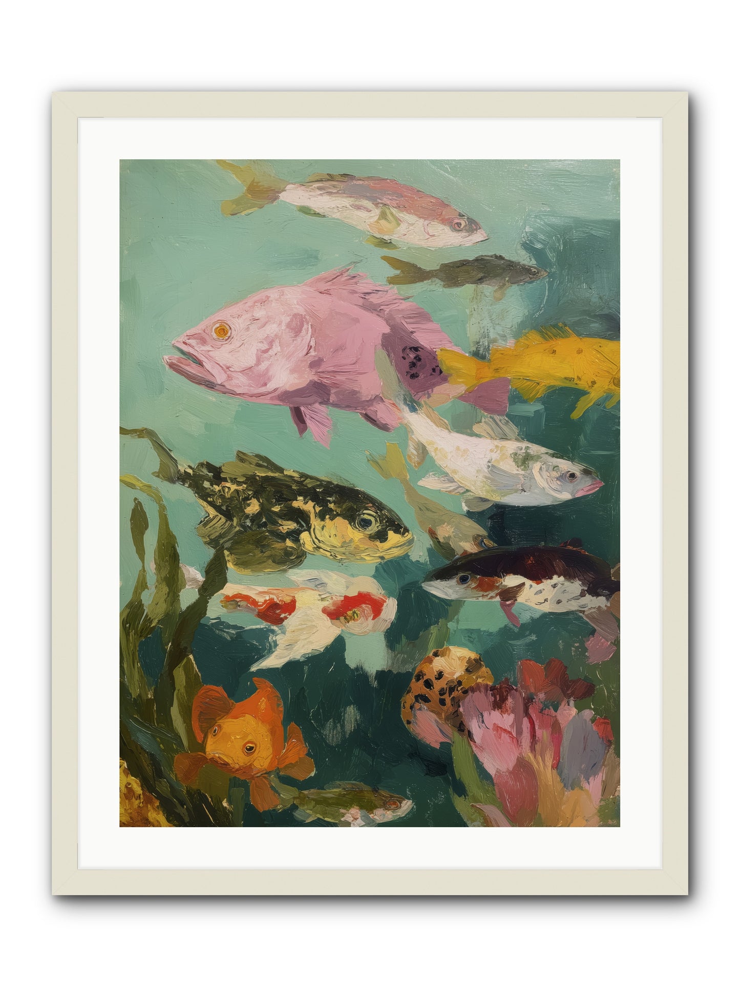 Gemstone Ballet -- Framed Print - White 24x32