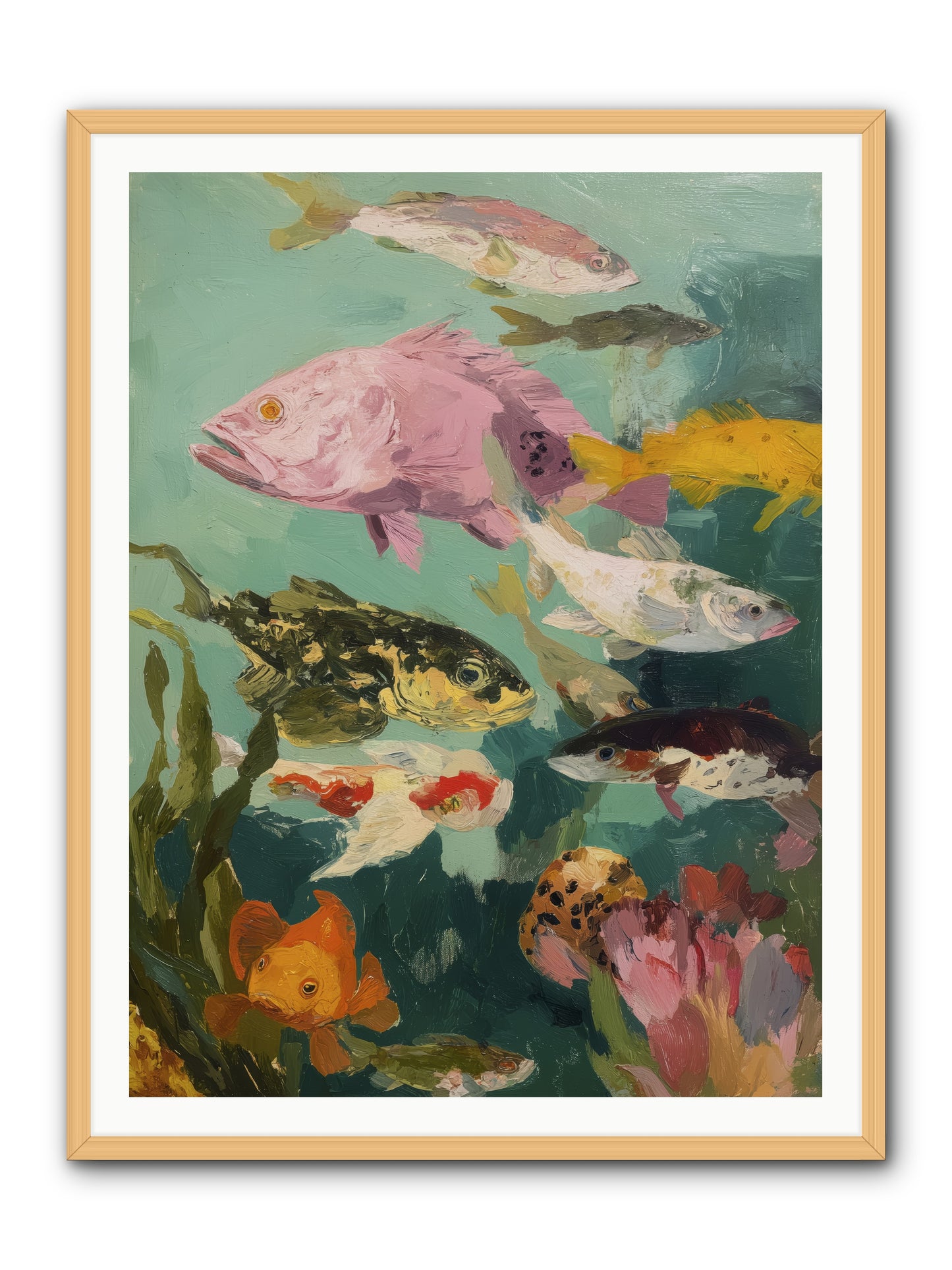 Gemstone Ballet -- Framed Print - Natural 36x48