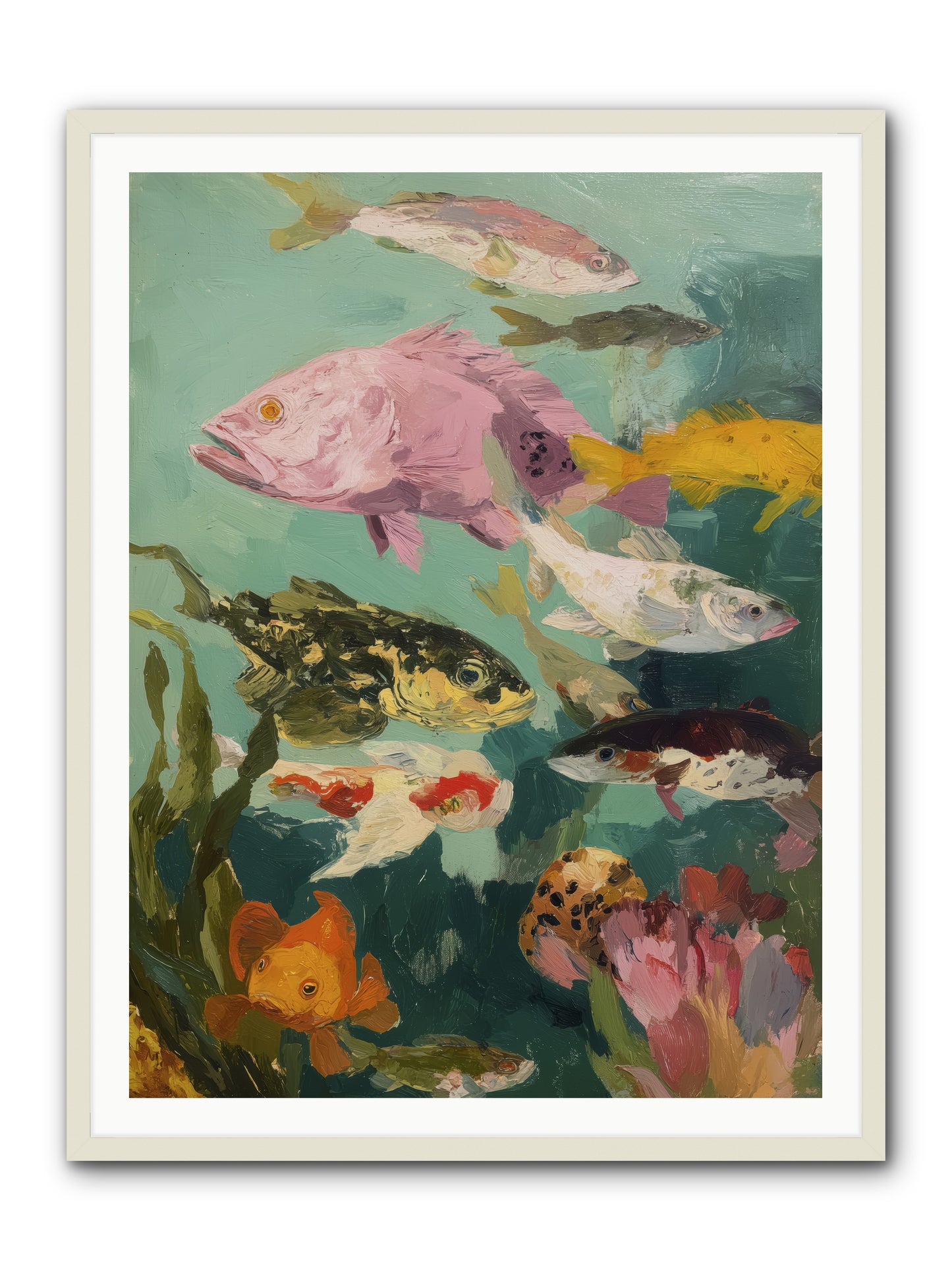 Gemstone Ballet -- Framed Print - White 36x48