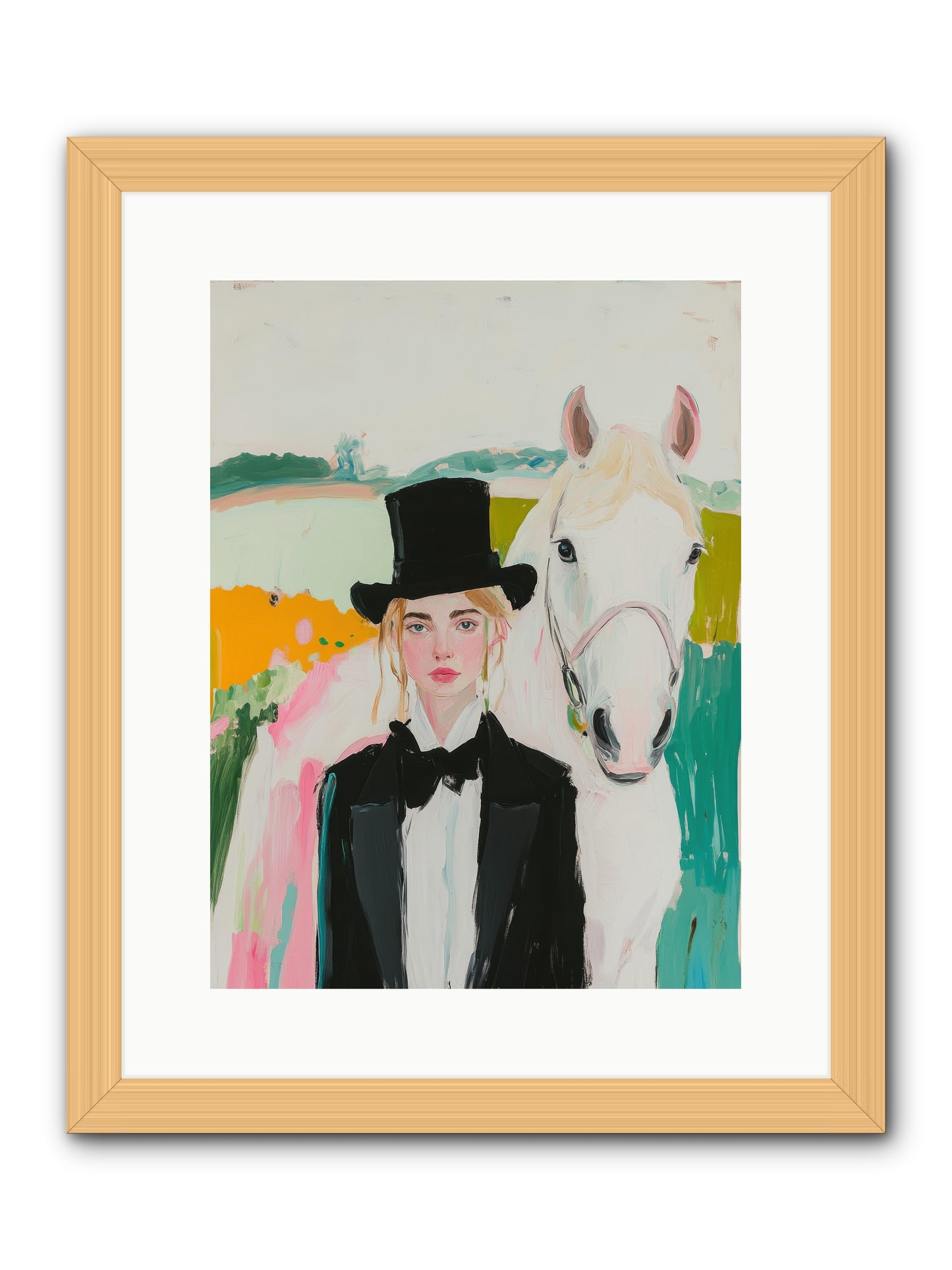 Gentle Mischief -- Framed Print - Natural 12x16