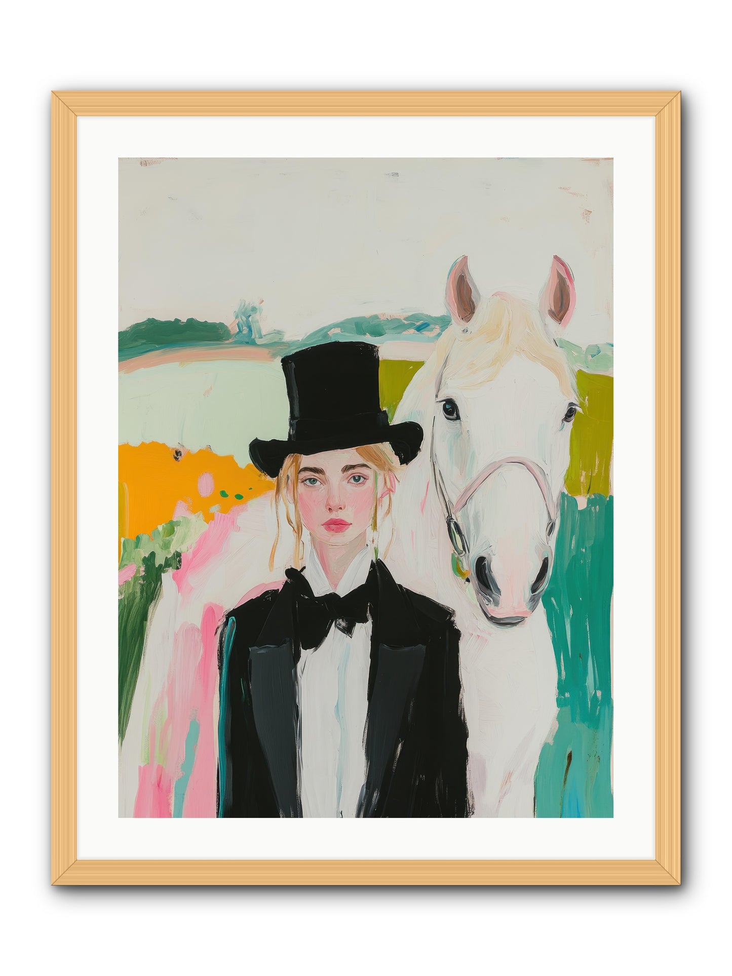 Gentle Mischief -- Framed Print - Natural 24x32