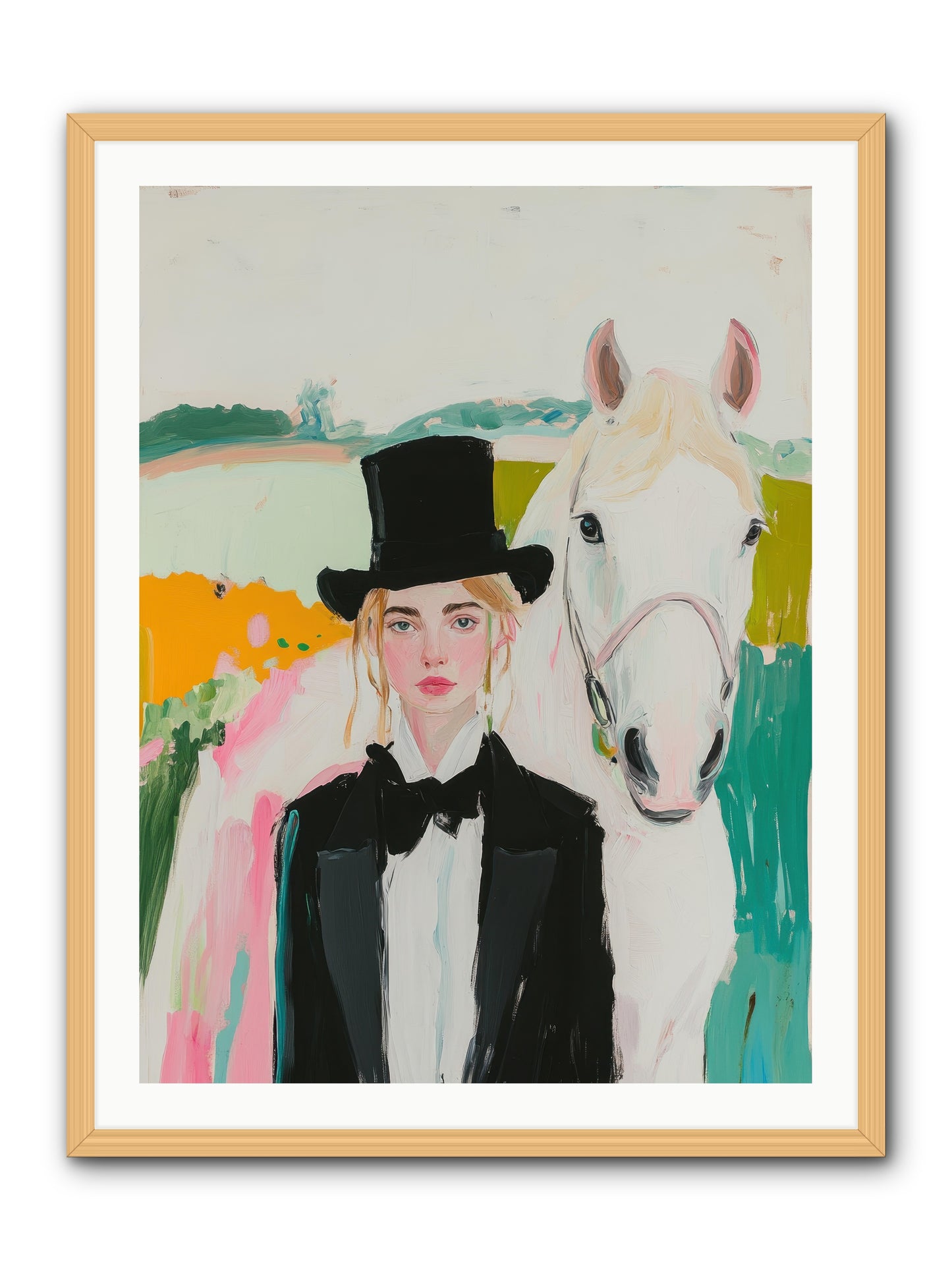 Gentle Mischief -- Framed Print - Natural 30x40