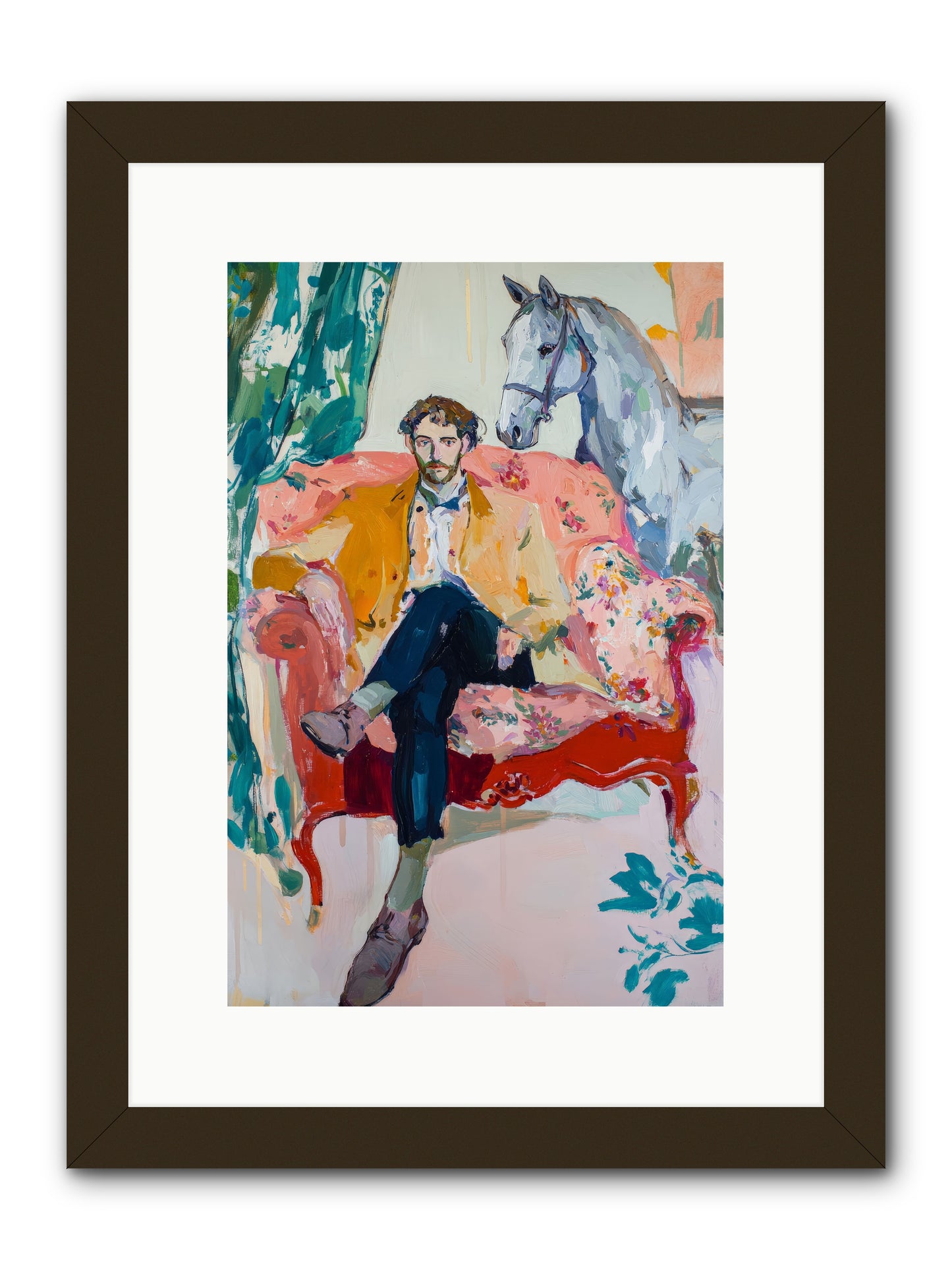 Gentleman Rider -- Framed Print - Black 10x15