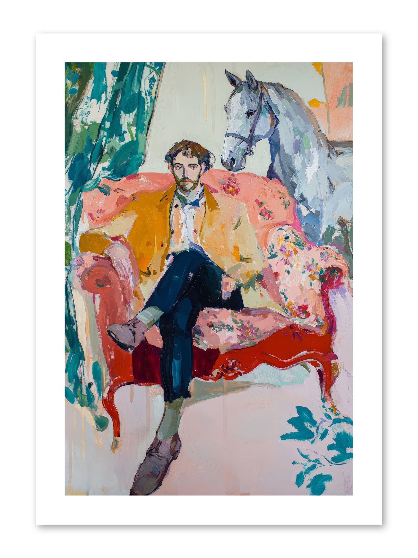 Gentleman Rider -- Loose Canvas Print 10x15