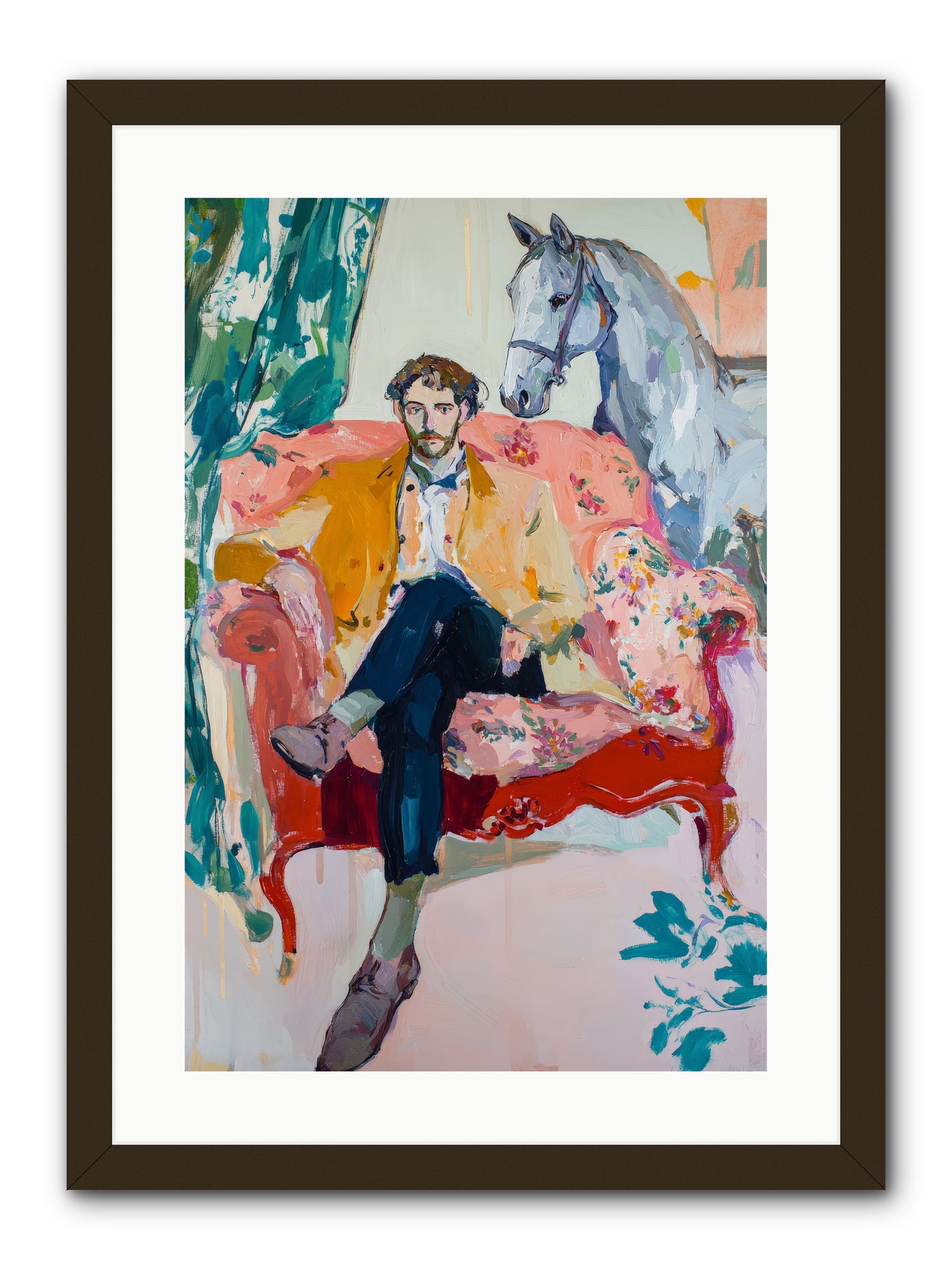 Gentleman Rider -- Framed Print - Black 16x24