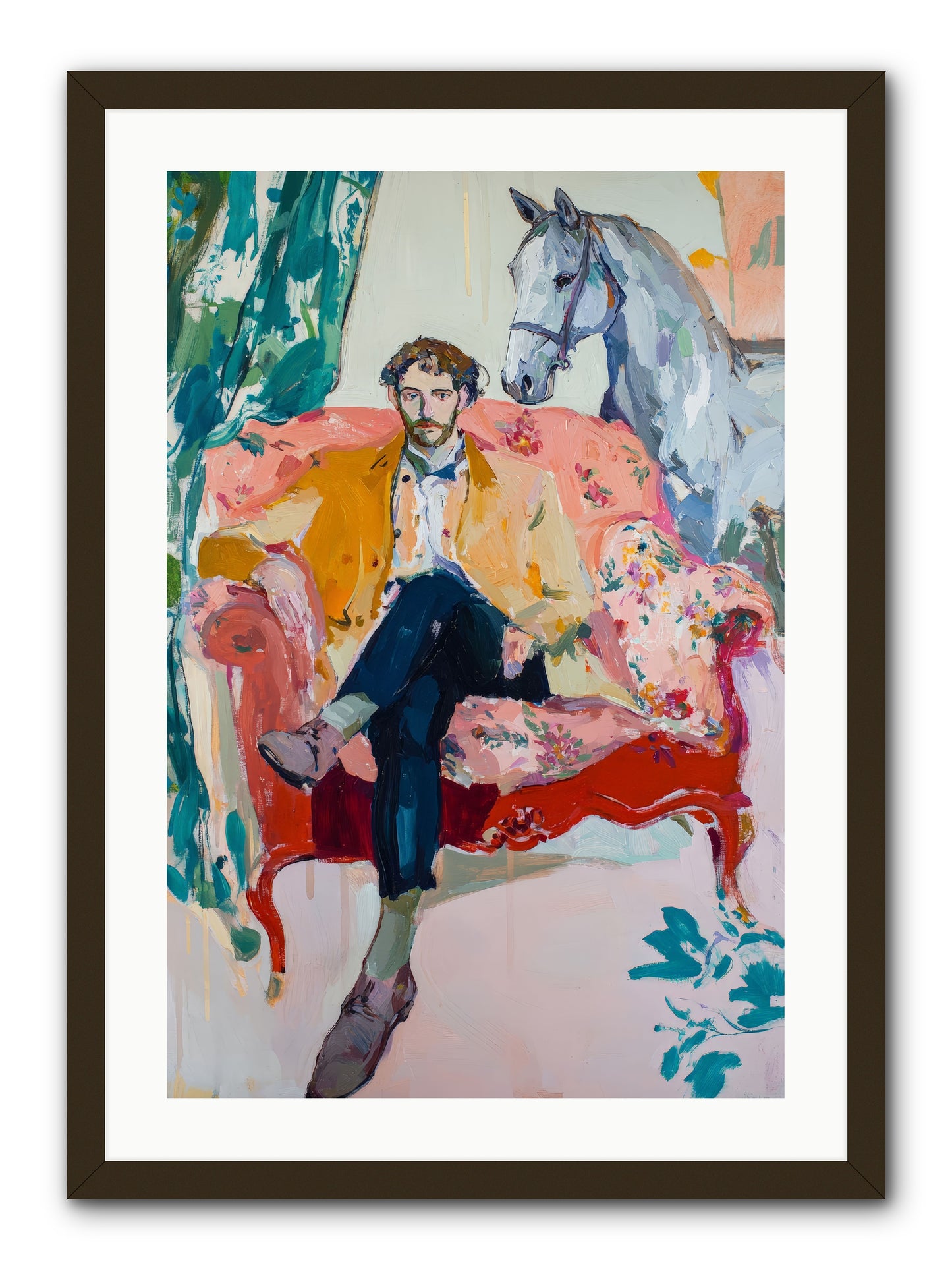 Gentleman Rider -- Framed Print - Black 20x30