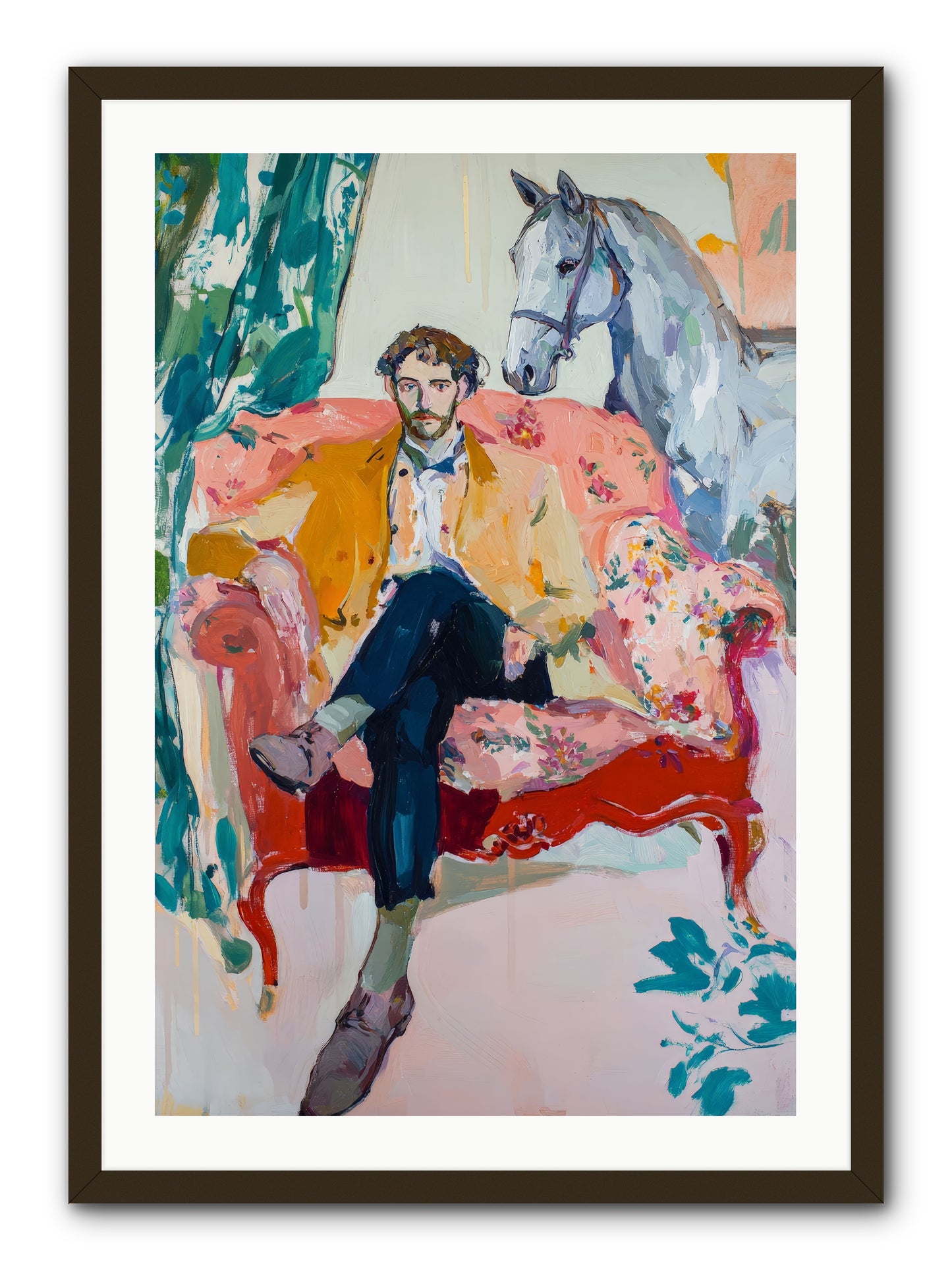 Gentleman Rider -- Framed Print - Black 24x36