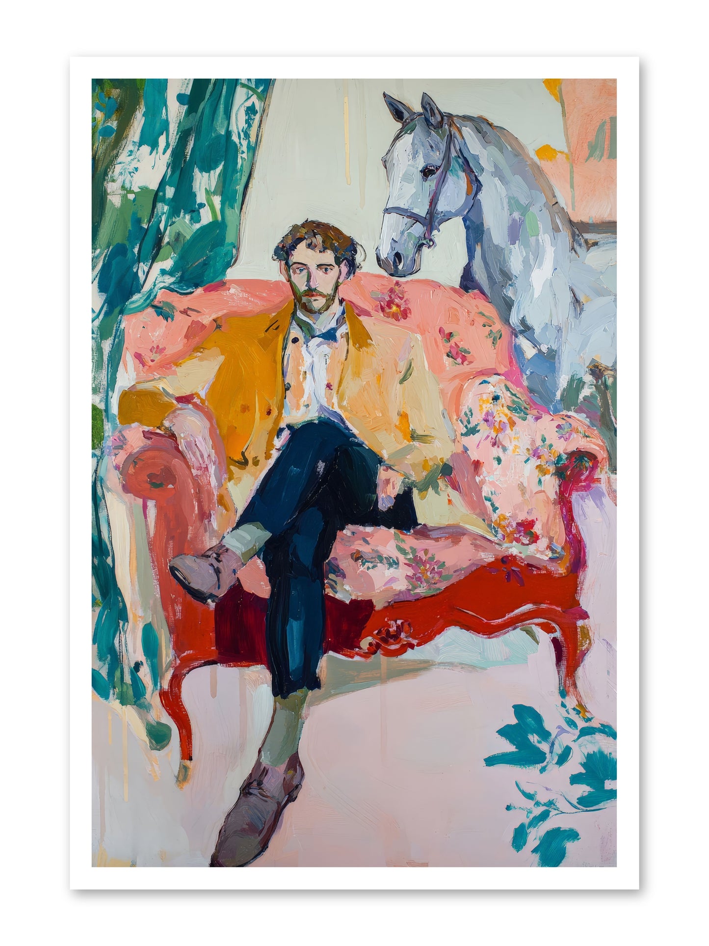 Gentleman Rider -- Loose Canvas Print 24x36